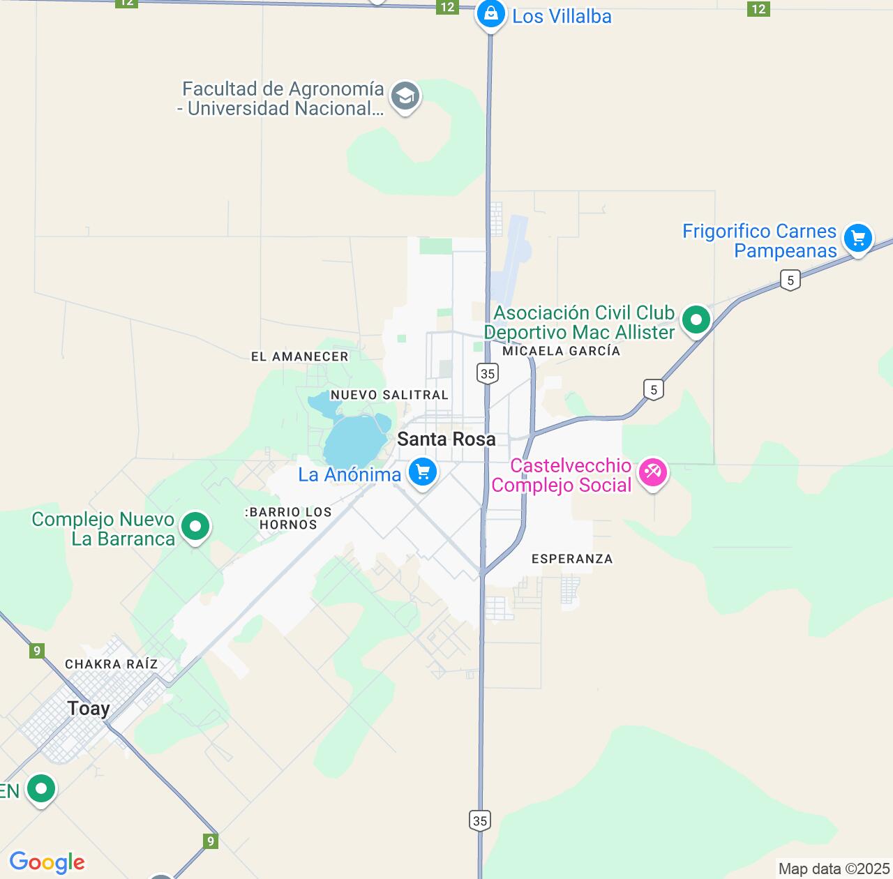 Map image for Intellectual Property Lawyers in Santa Rosa and La Pampa IP firms at coordinates  ; .