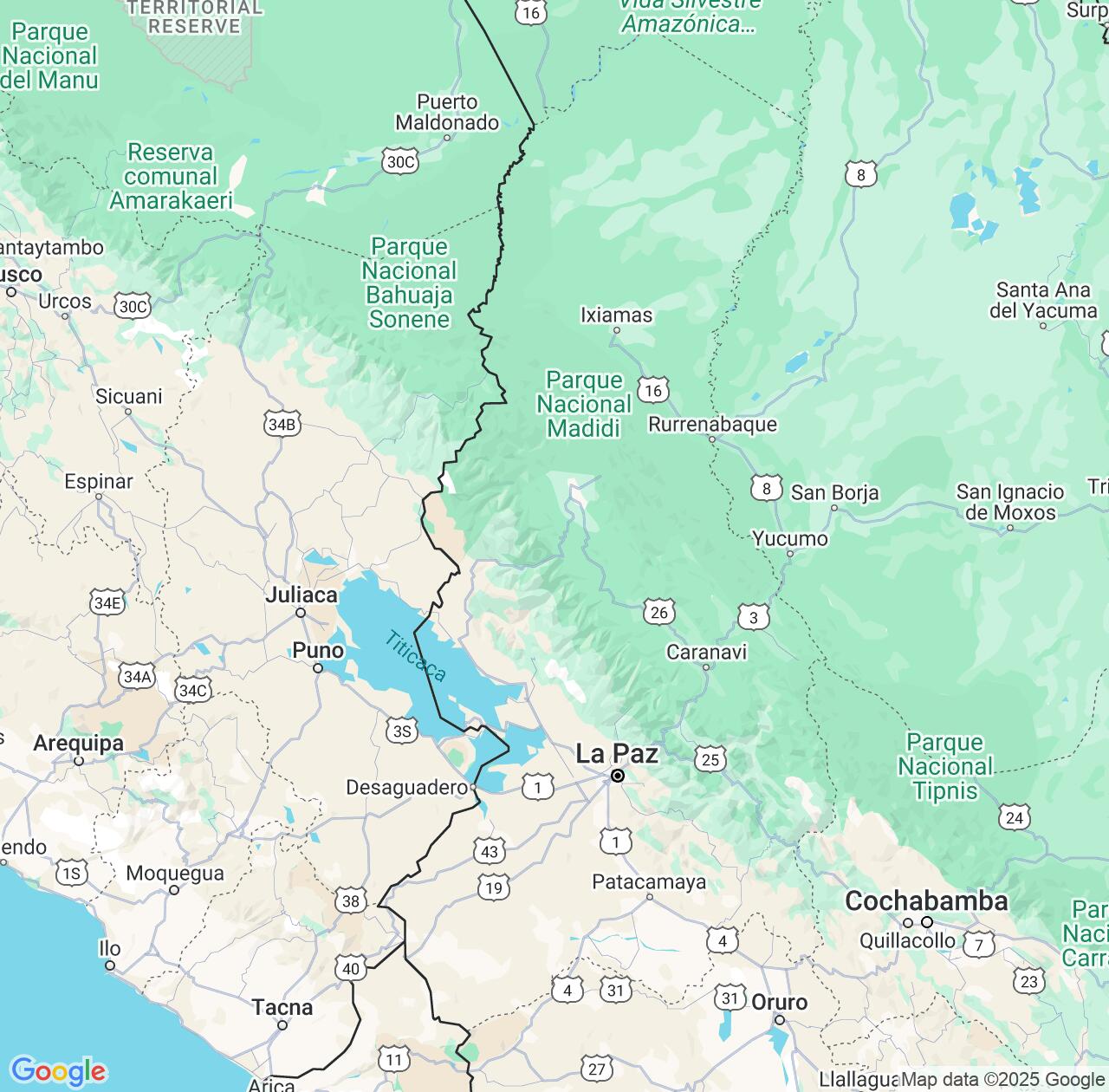 Map image for Intellectual Property Lawyers in La Paz Department and Bolivia IP firms at coordinates  ; .