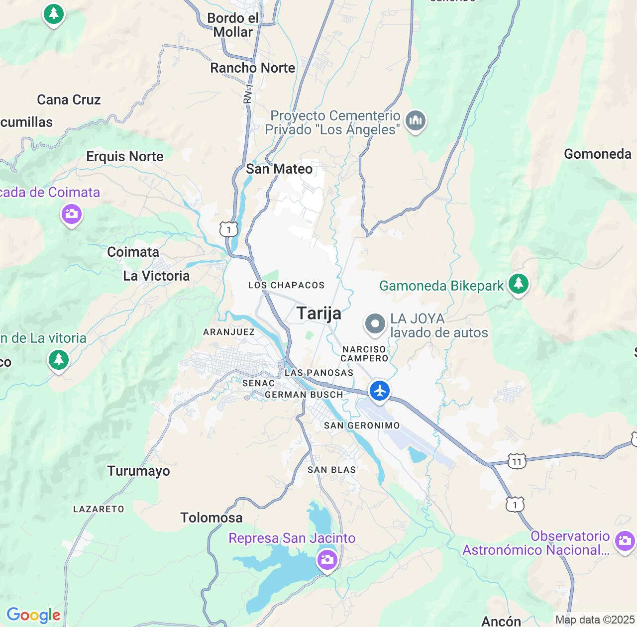 Map image for Intellectual Property Lawyers in Tarija and Tarija Department IP firms at coordinates  ; .