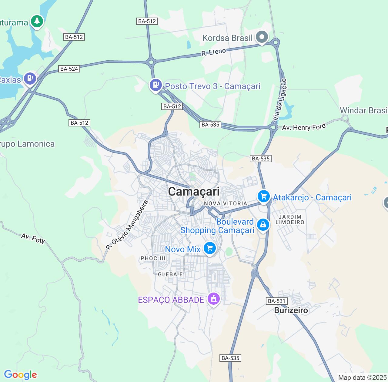 Map image for Intellectual Property Lawyers in Camacari and Bahia IP firms at coordinates  ; .