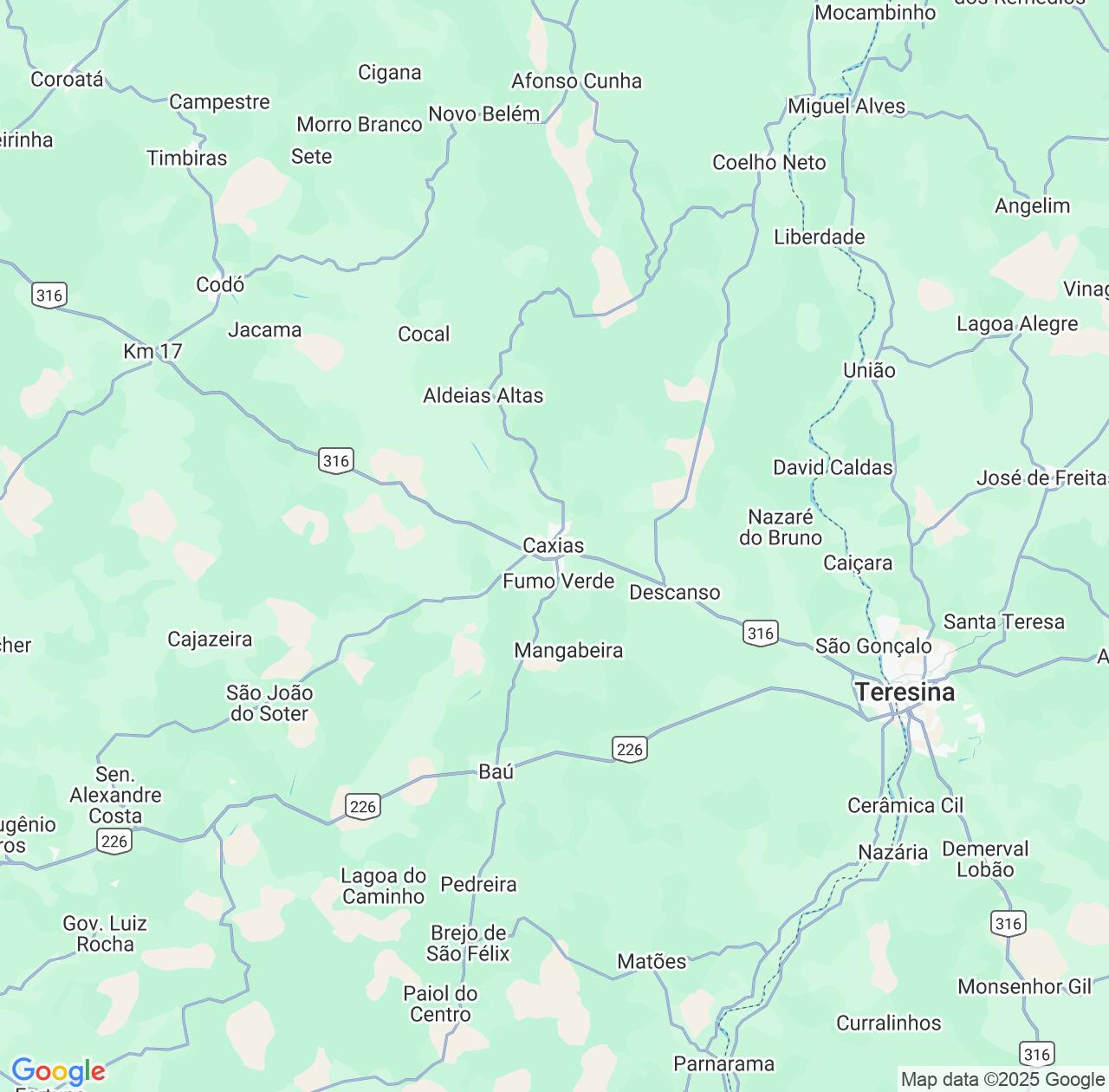 Map image for Intellectual Property Lawyers in Caxias and Maranhão IP firms at coordinates  ; .