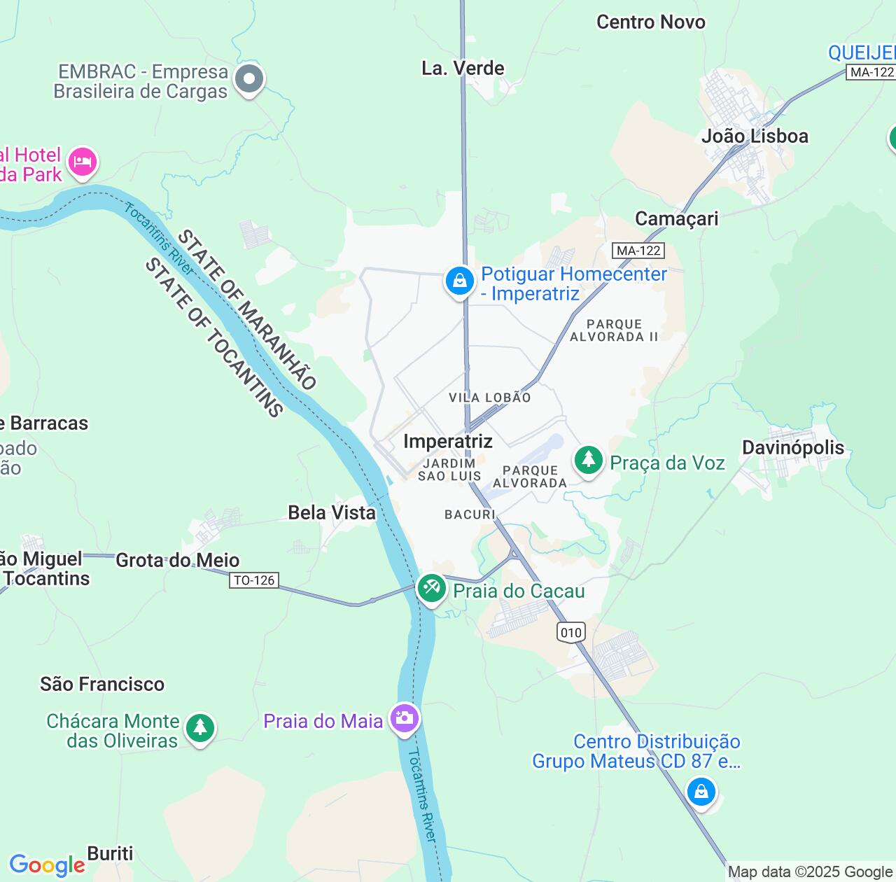 Map image for Intellectual Property Lawyers in Imperatriz and Maranhão IP firms at coordinates  ; .