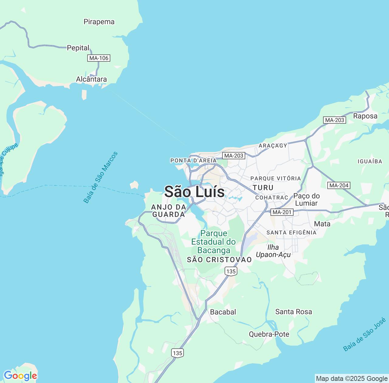 Map image for Intellectual Property Lawyers in Sao Luis and Maranhão IP firms at coordinates  ; .