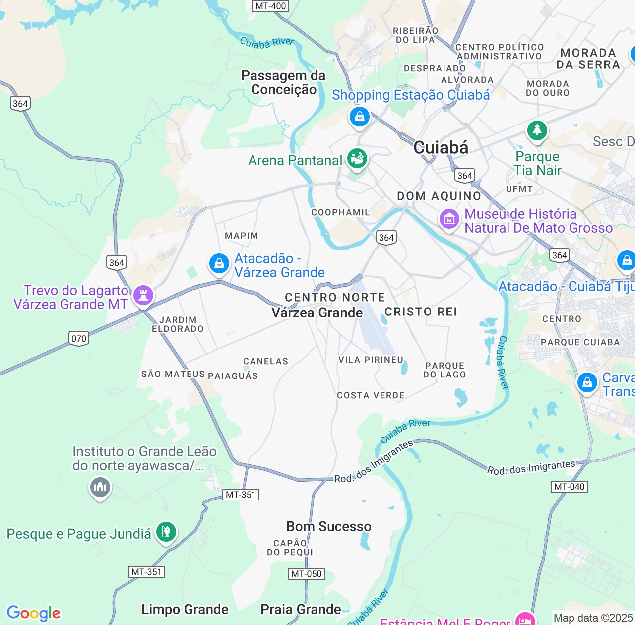 Map image for Intellectual Property Lawyers in Varzea Grande and Mato Grosso IP firms at coordinates  ; .