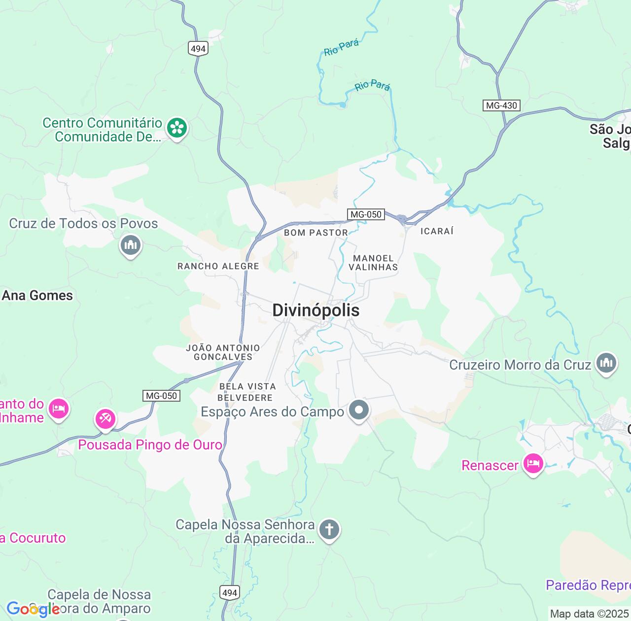 Map image for Intellectual Property Lawyers in Divinopolis and Minas Gerais IP firms at coordinates  ; .