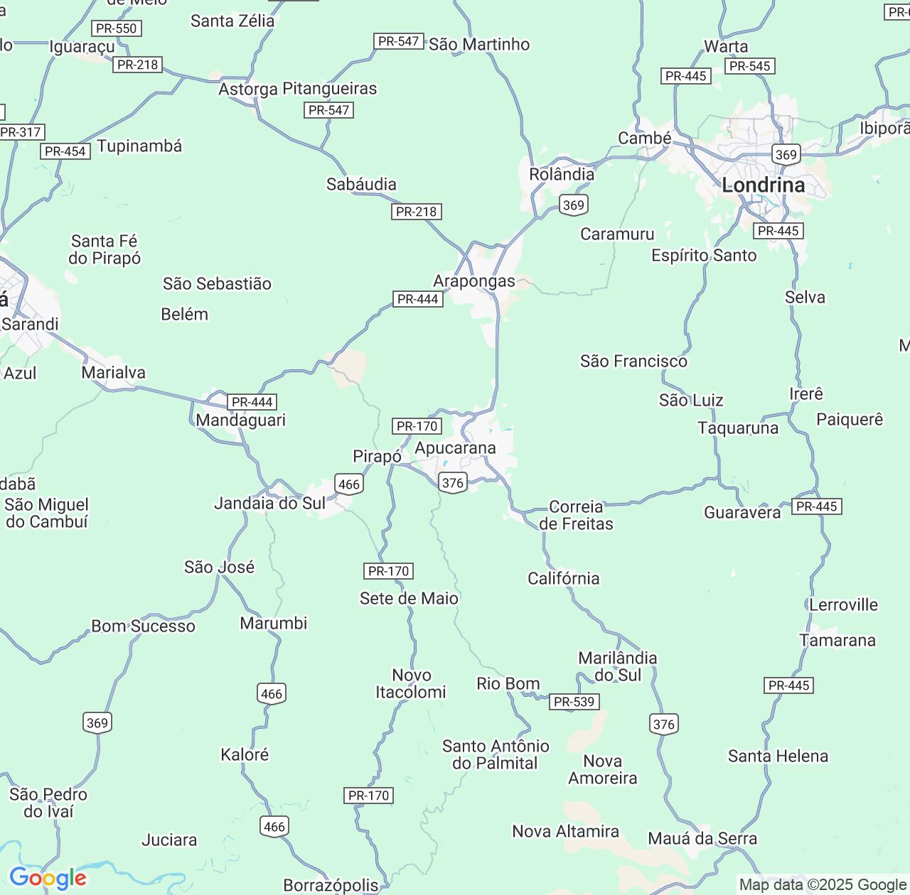 Map image for Intellectual Property Lawyers in Apucarana and Paraná IP firms at coordinates  ; .