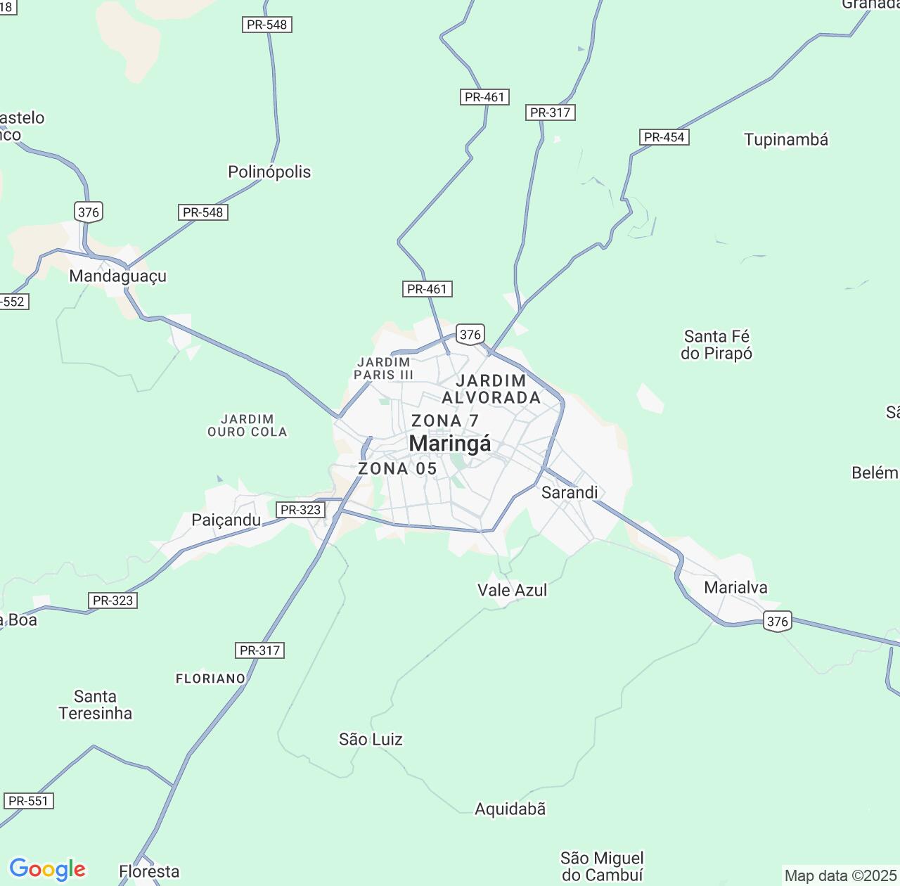 Map image for Intellectual Property Lawyers in Maringa and Paraná IP firms at coordinates  ; .