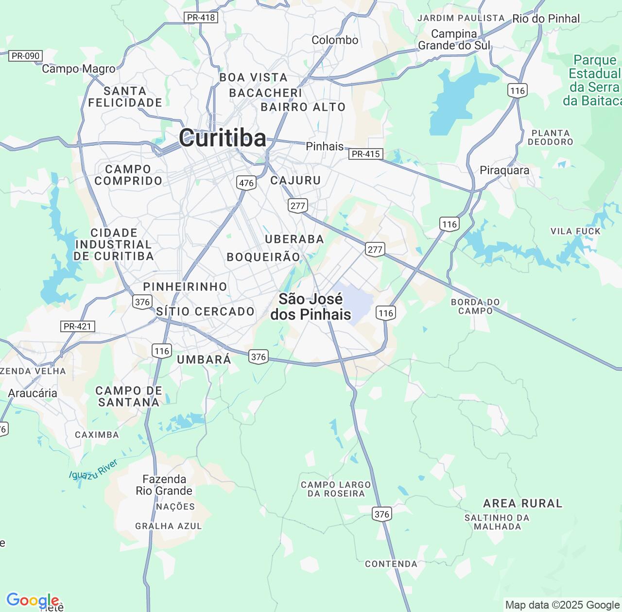 Map image for Intellectual Property Lawyers in Sao Jose dos Pinhais and Paraná IP firms at coordinates  ; .