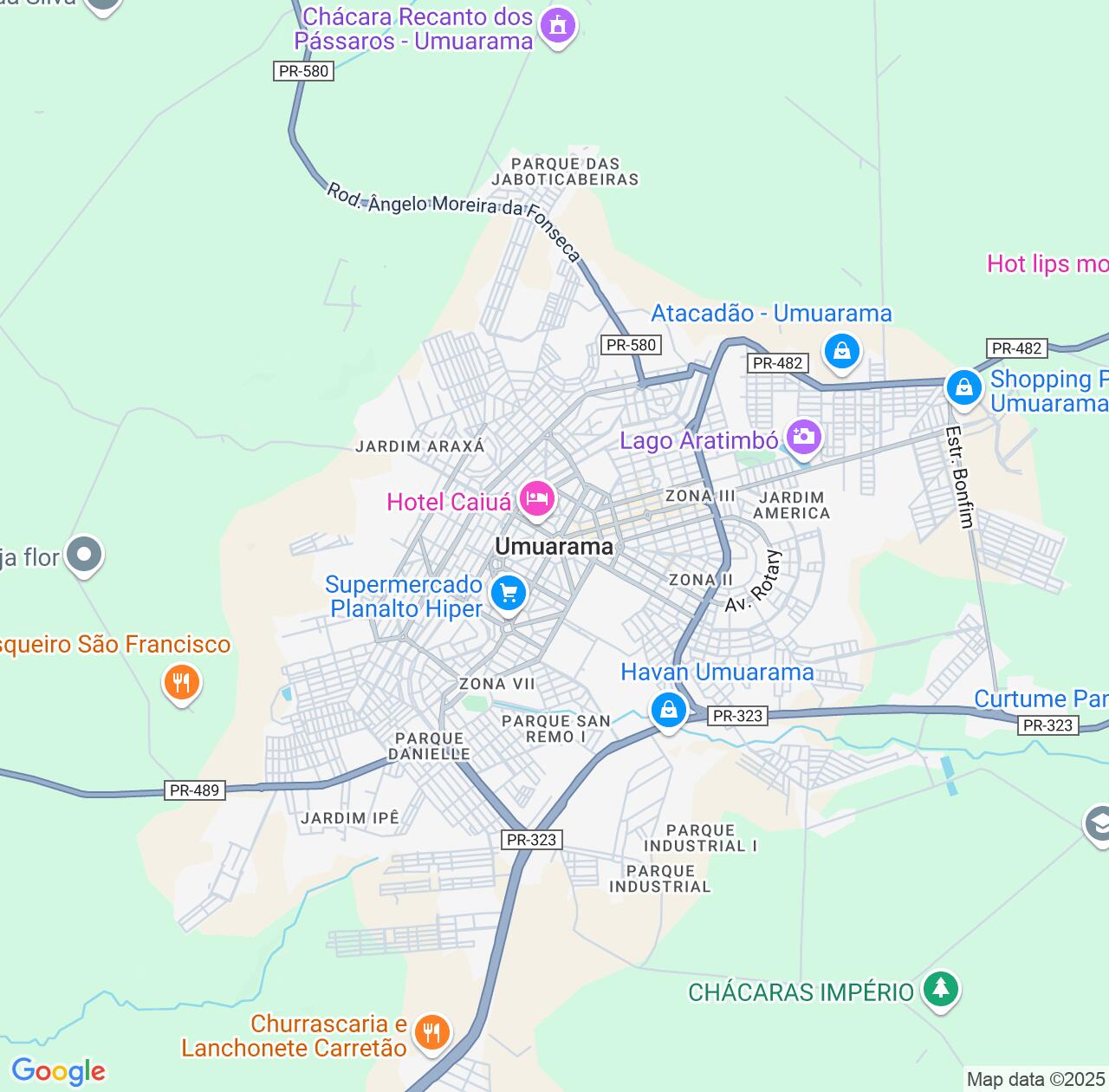Map image for Intellectual Property Lawyers in Umuarama and Paraná IP firms at coordinates  ; .