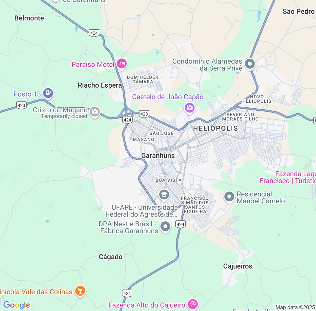 Map image for Intellectual Property Lawyers in Garanhuns and Pernambuco IP firms at coordinates  ; .