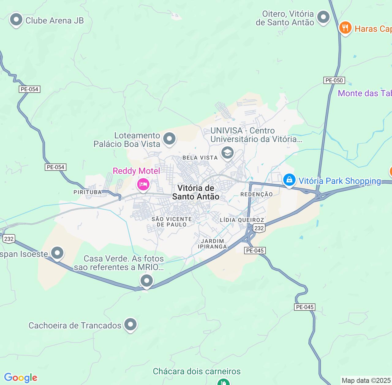Map image for Intellectual Property Lawyers in Vitoria de Santo Antao and Pernambuco IP firms at coordinates  ; .