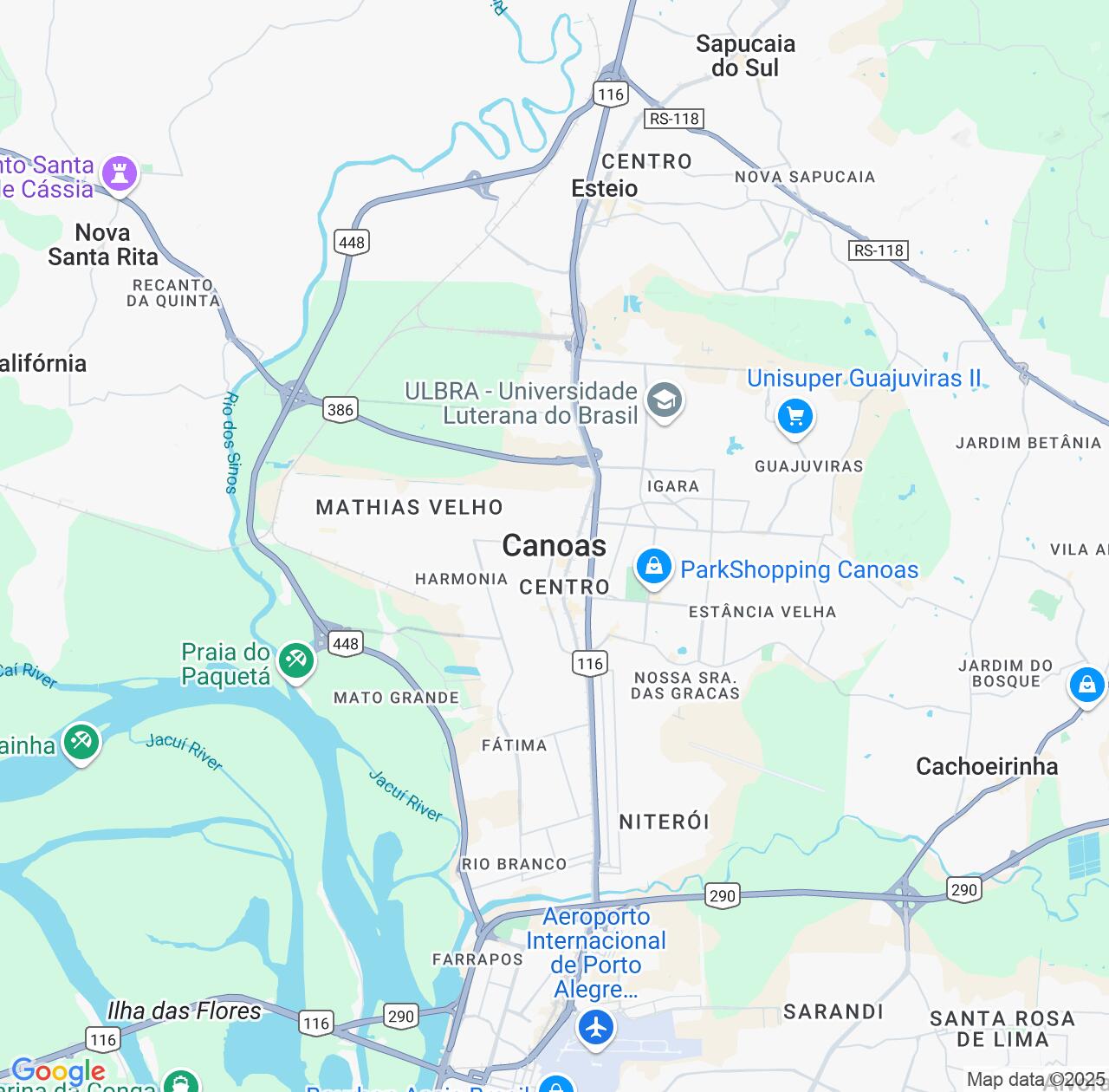 Map image for Intellectual Property Lawyers in Canoas and Rio Grande do Sul IP firms at coordinates  ; .