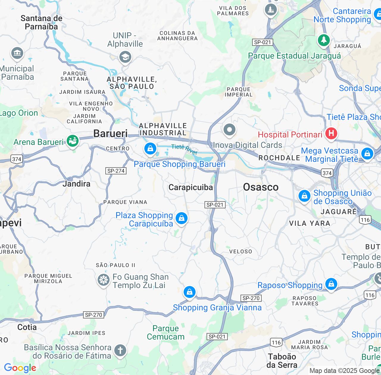 Map image for Intellectual Property Lawyers in Carapicuiba and São Paulo IP firms at coordinates  ; .