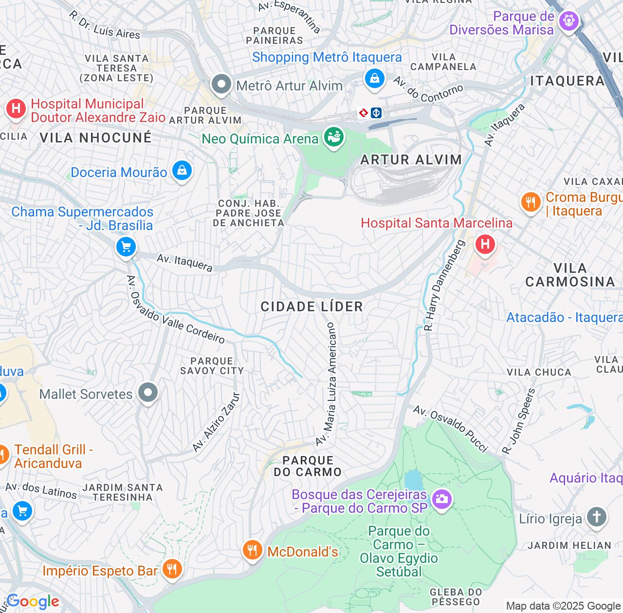 Map image for Intellectual Property Lawyers in Cidade Lider and São Paulo IP firms at coordinates  ; .
