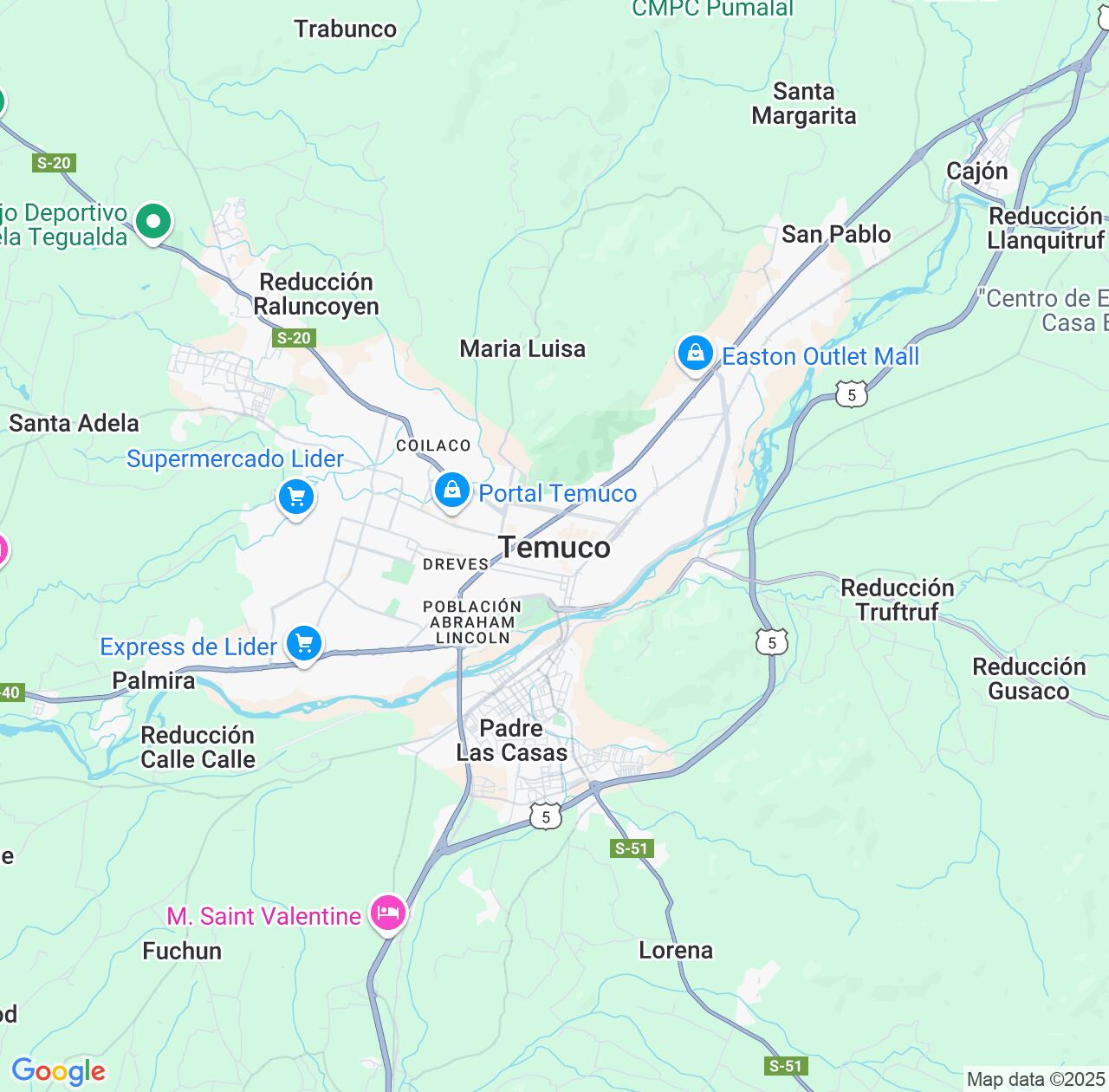 Map image for Intellectual Property Lawyers in Temuco and Araucanía IP firms at coordinates  ; .