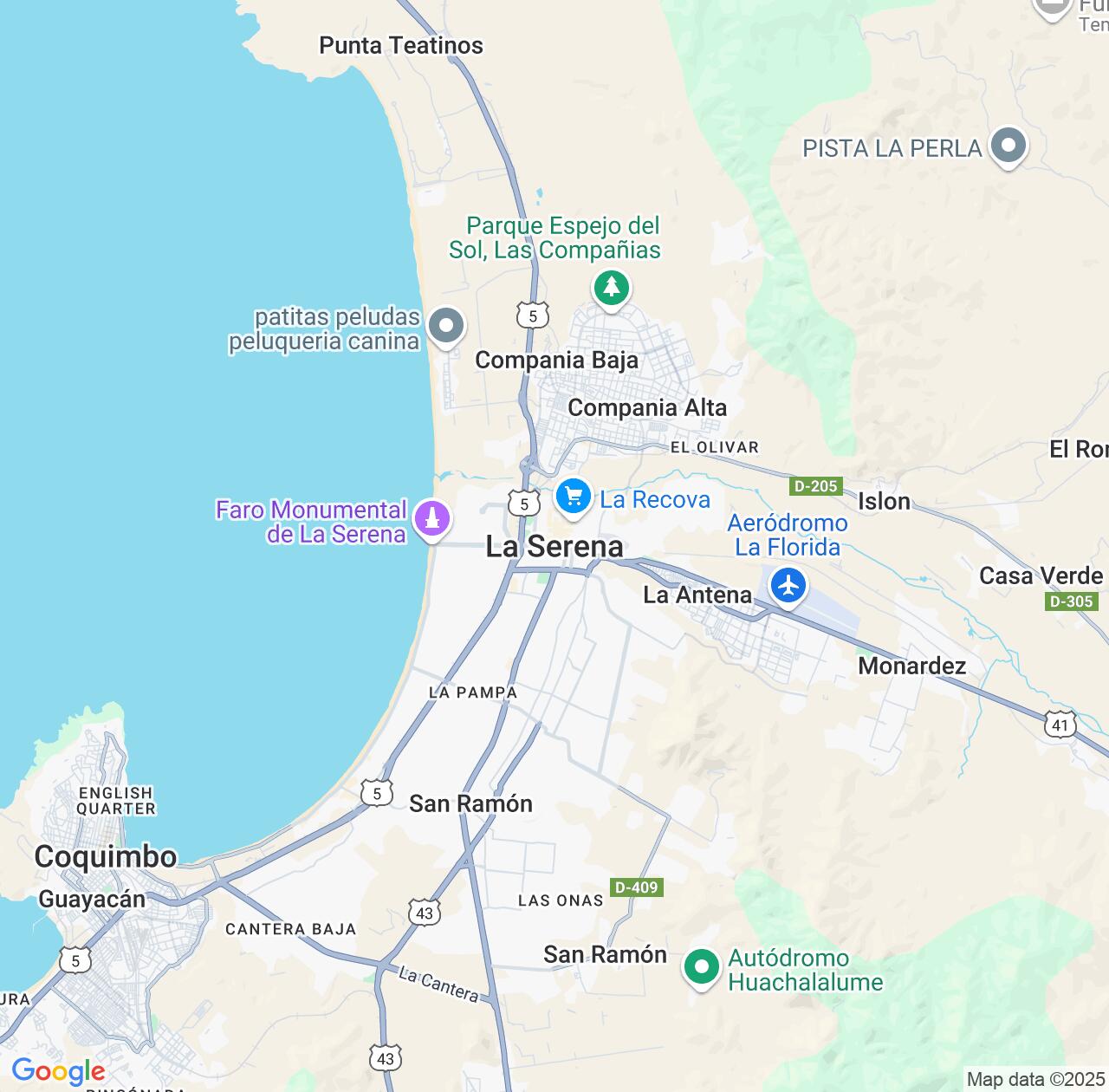 Map image for Intellectual Property Lawyers in La Serena and Coquimbo Region IP firms at coordinates  ; .