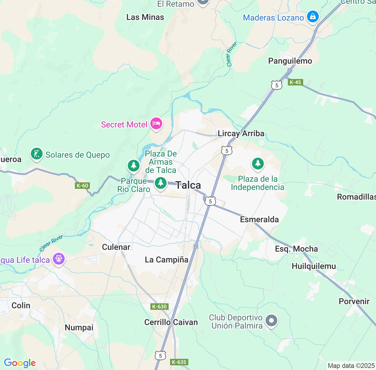Map image for Intellectual Property Lawyers in Talca and Maule Region IP firms at coordinates  ; .