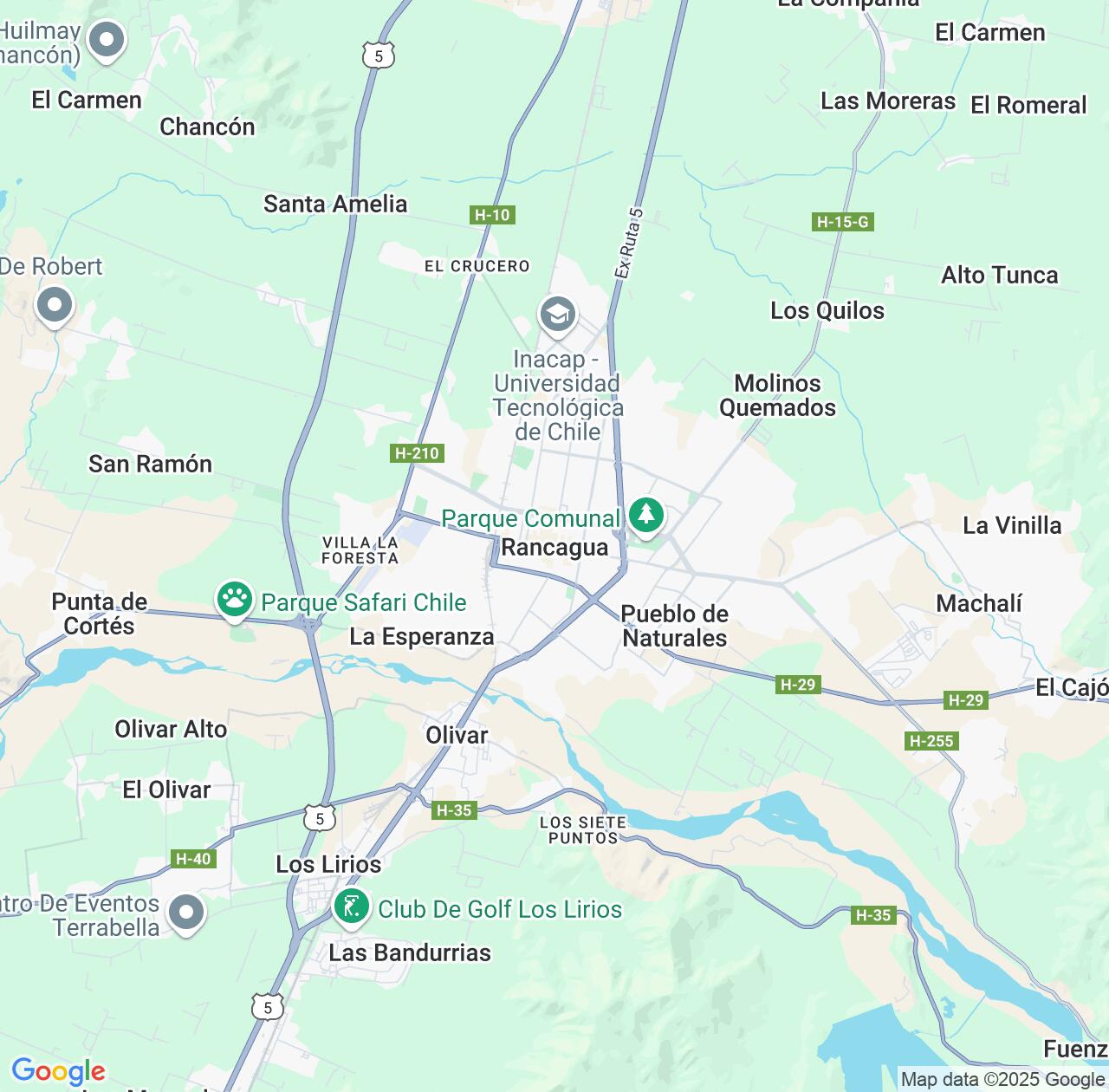 Map image for Intellectual Property Lawyers in Rancagua and O'Higgins Region IP firms at coordinates  ; .