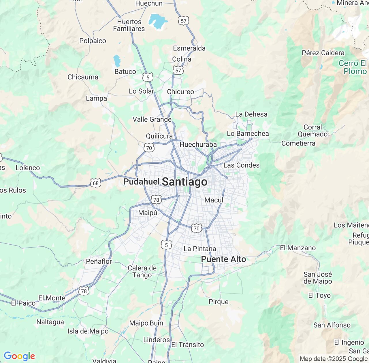 Map image for Intellectual Property Lawyers in Santiago and Santiago Metropolitan IP firms at coordinates  ; .