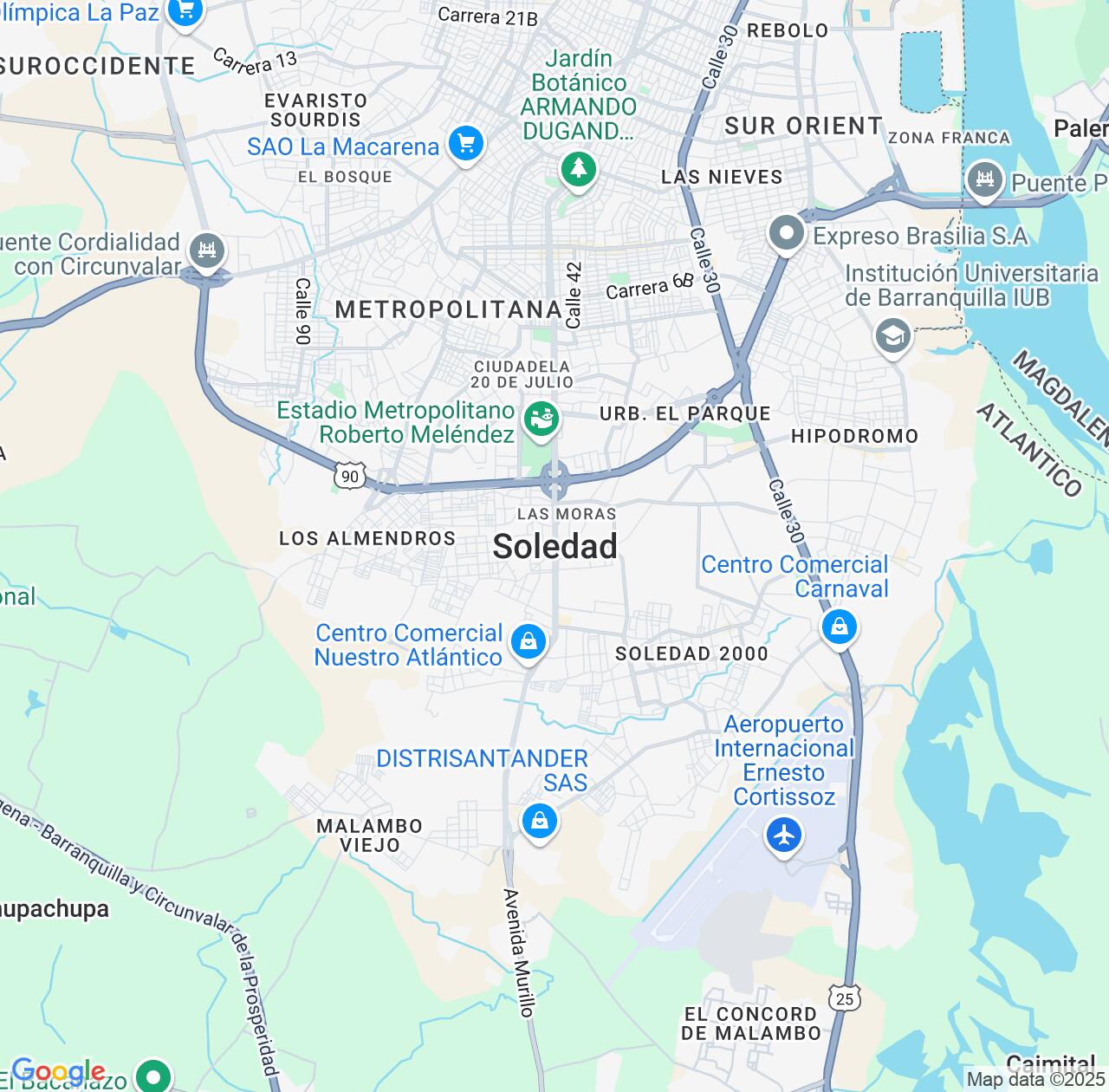 Map image for Intellectual Property Lawyers in Soledad and Atlántico IP firms at coordinates  ; .