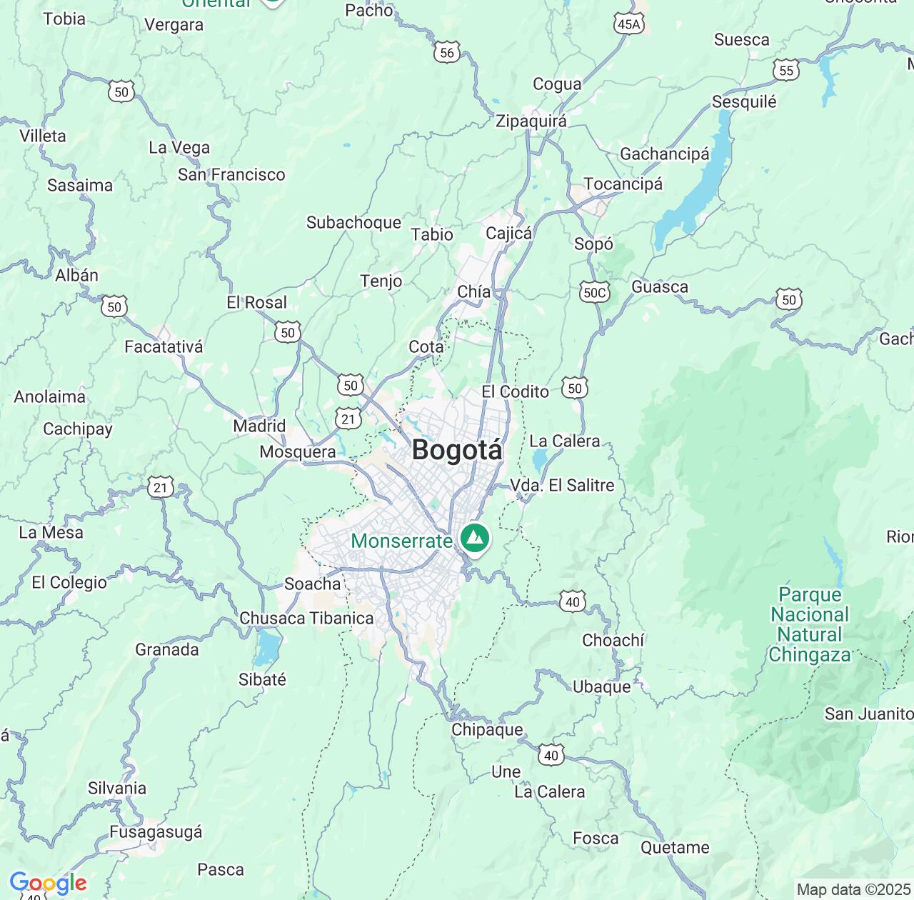 Map image for Intellectual Property Lawyers in Bogota D.C. and Colombia IP firms at coordinates  ; .
