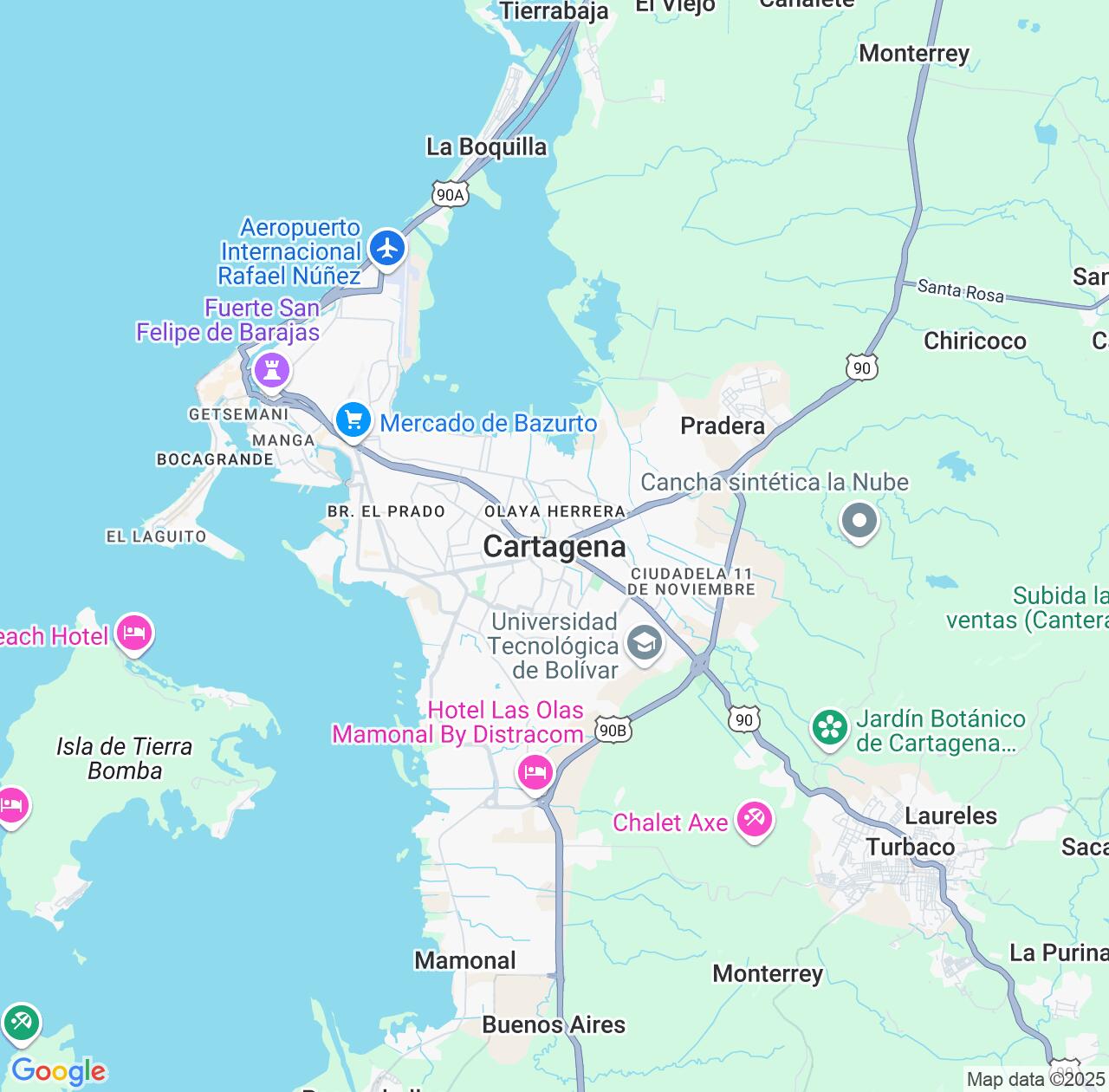Map image for Intellectual Property Lawyers in Cartagena and Bolívar IP firms at coordinates  ; .