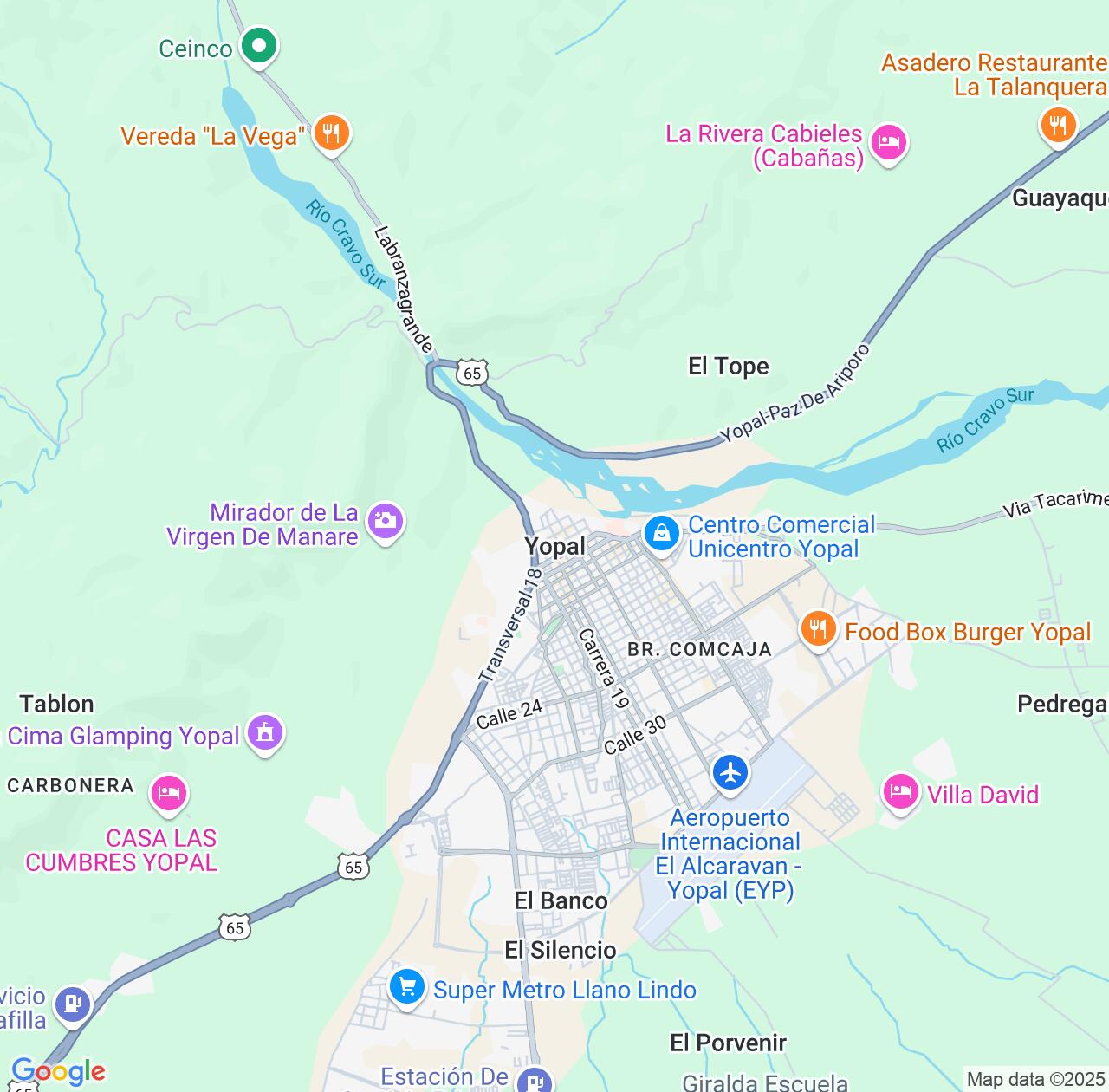 Map image for Intellectual Property Lawyers in Yopal and Casanare Department IP firms at coordinates  ; .