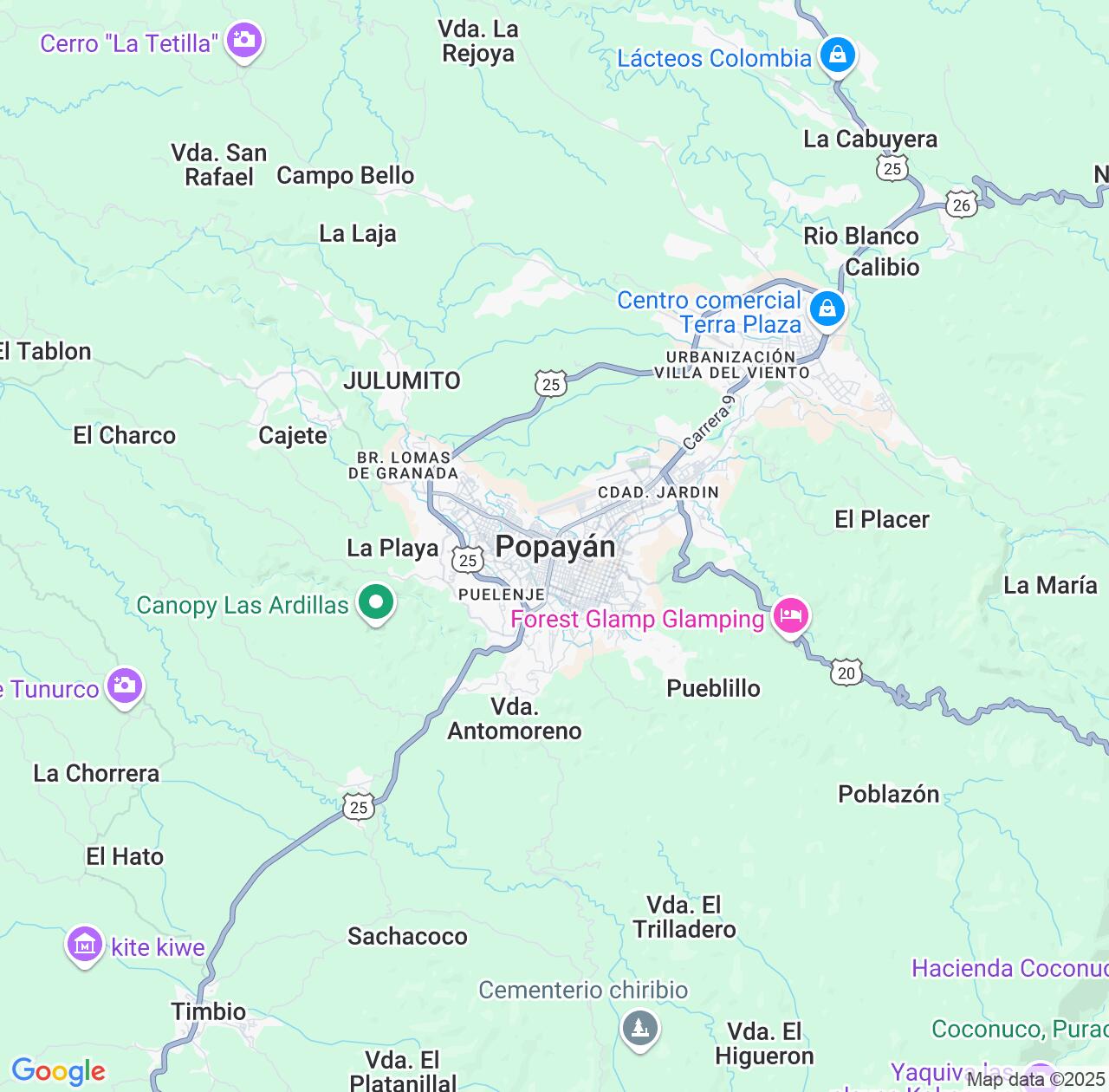 Map image for Intellectual Property Lawyers in Popayan and Cauca Department IP firms at coordinates  ; .