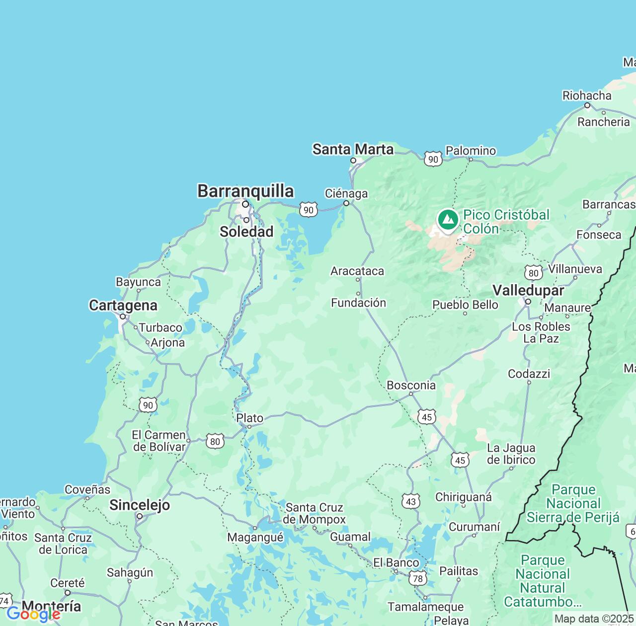 Map image for Intellectual Property Lawyers in Magdalena Department and Colombia IP firms at coordinates  ; .