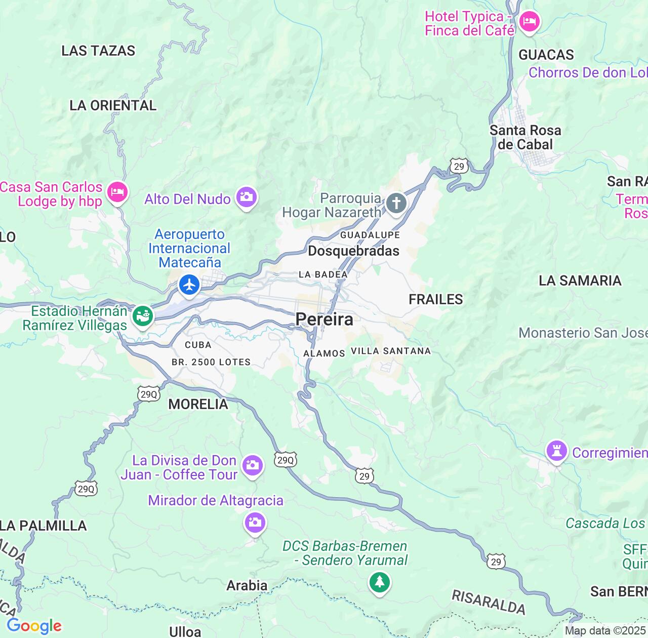 Map image for Intellectual Property Lawyers in Pereira and Risaralda Department IP firms at coordinates  ; .