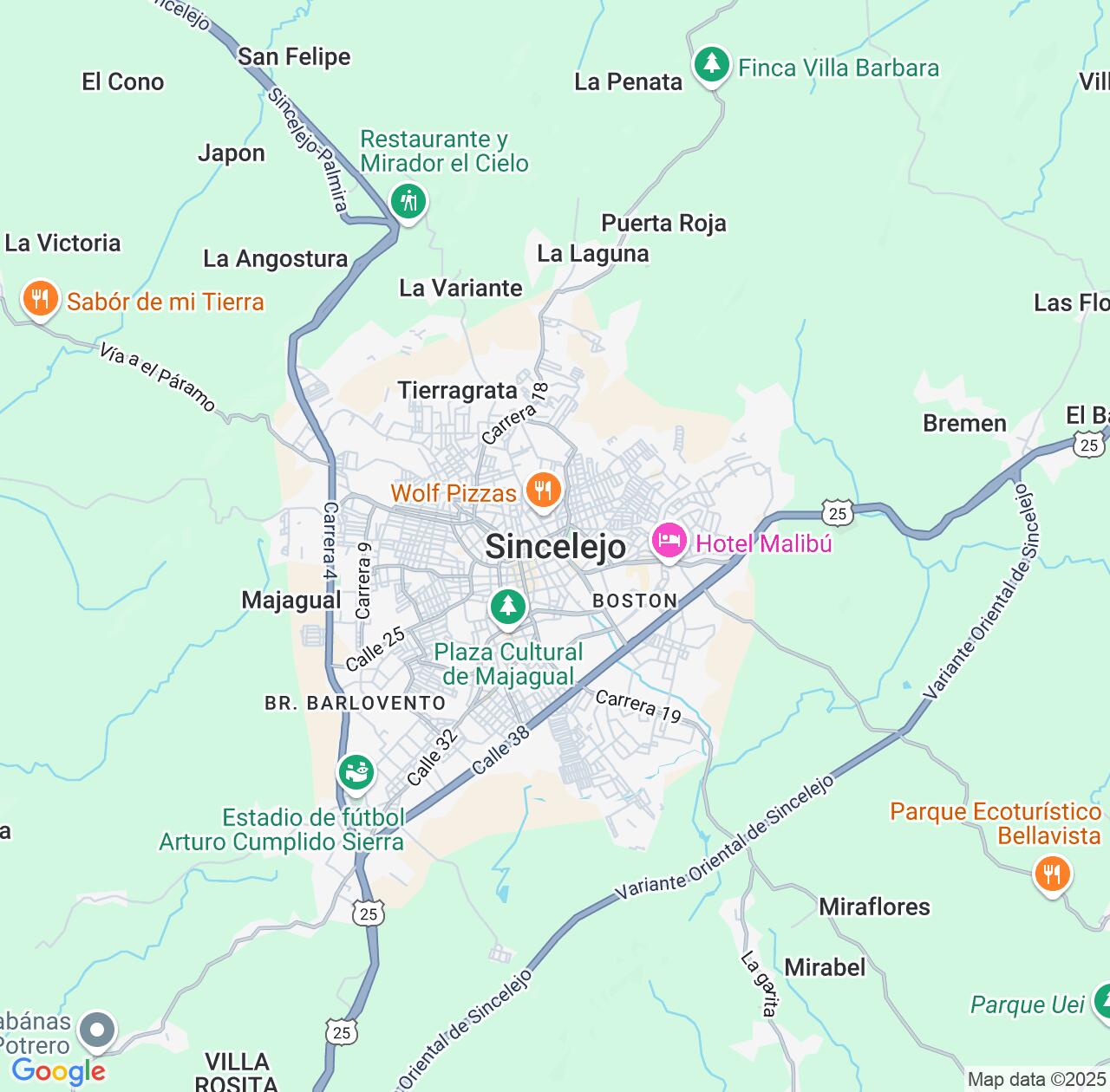 Map image for Intellectual Property Lawyers in Sincelejo and Sucre Department IP firms at coordinates  ; .