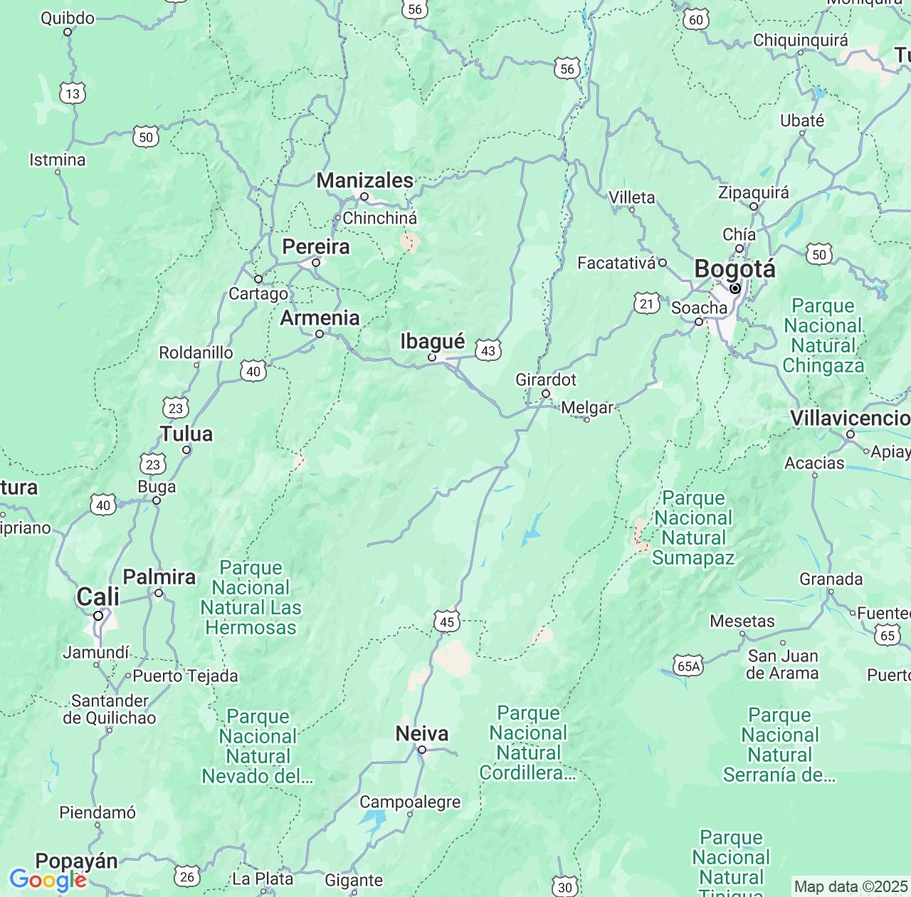 Map image for Intellectual Property Lawyers in Tolima Department and Colombia IP firms at coordinates  ; .
