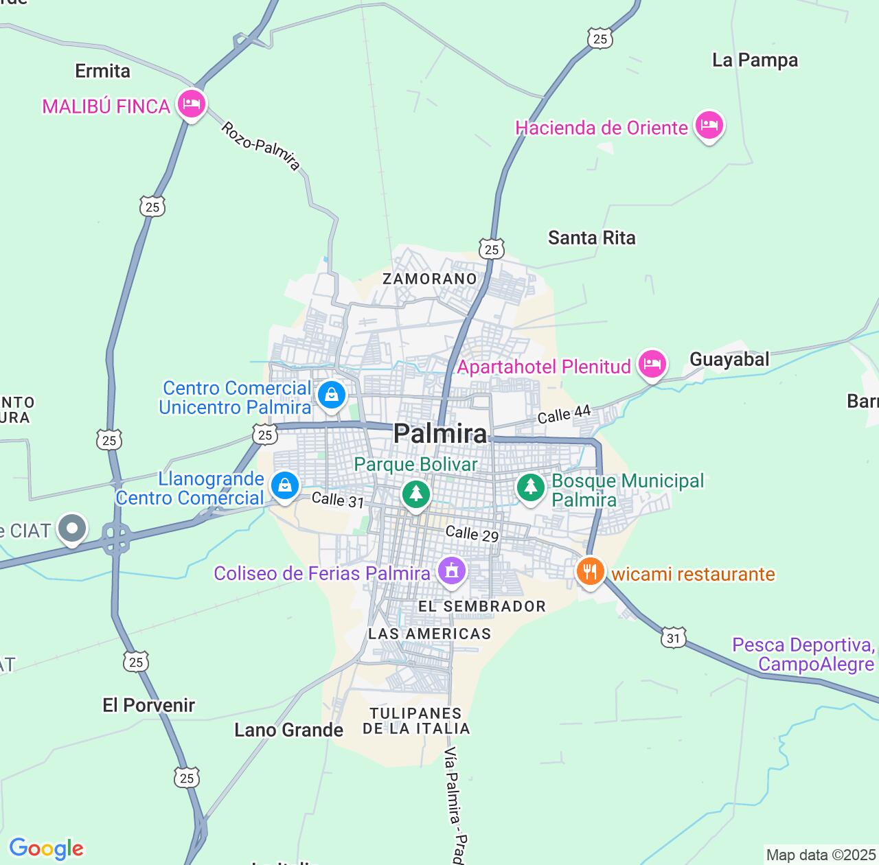 Map image for Intellectual Property Lawyers in Palmira and Valle del Cauca Department IP firms at coordinates  ; .