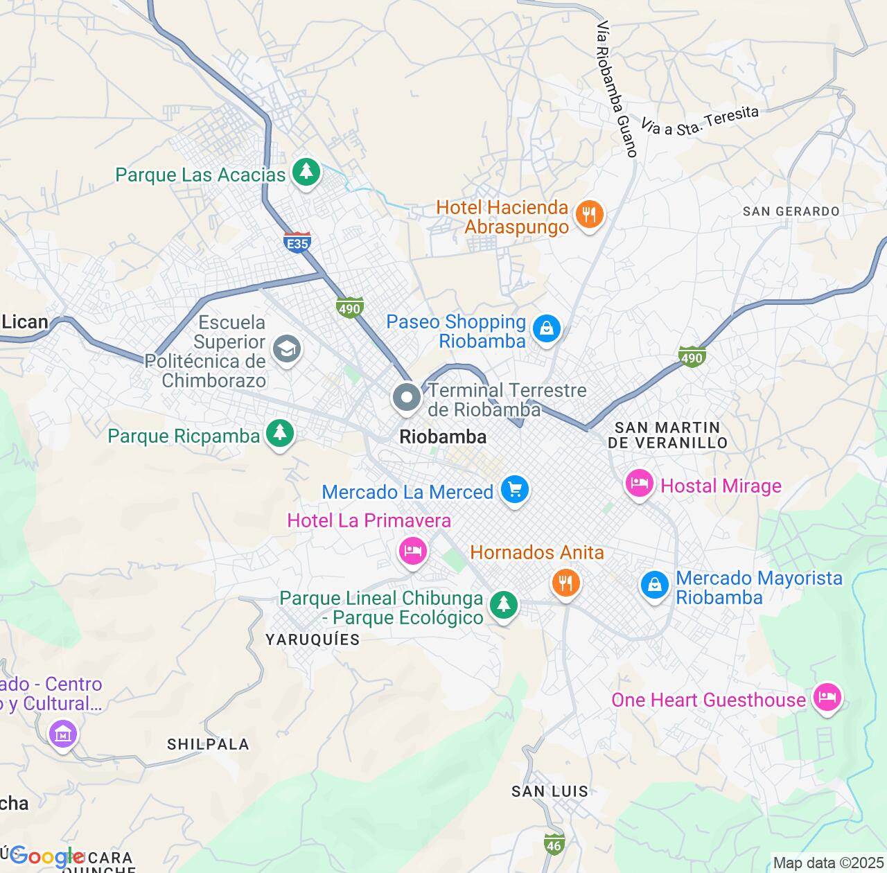 Map image for Intellectual Property Lawyers in Riobamba and Chimborazo Province IP firms at coordinates  ; .