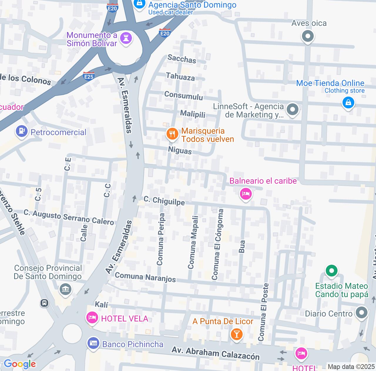 Map image for Intellectual Property Lawyers in Santo Domingo de los Colorados and Santo Domingo de los Tsáchilas IP firms at coordinates  ; .
