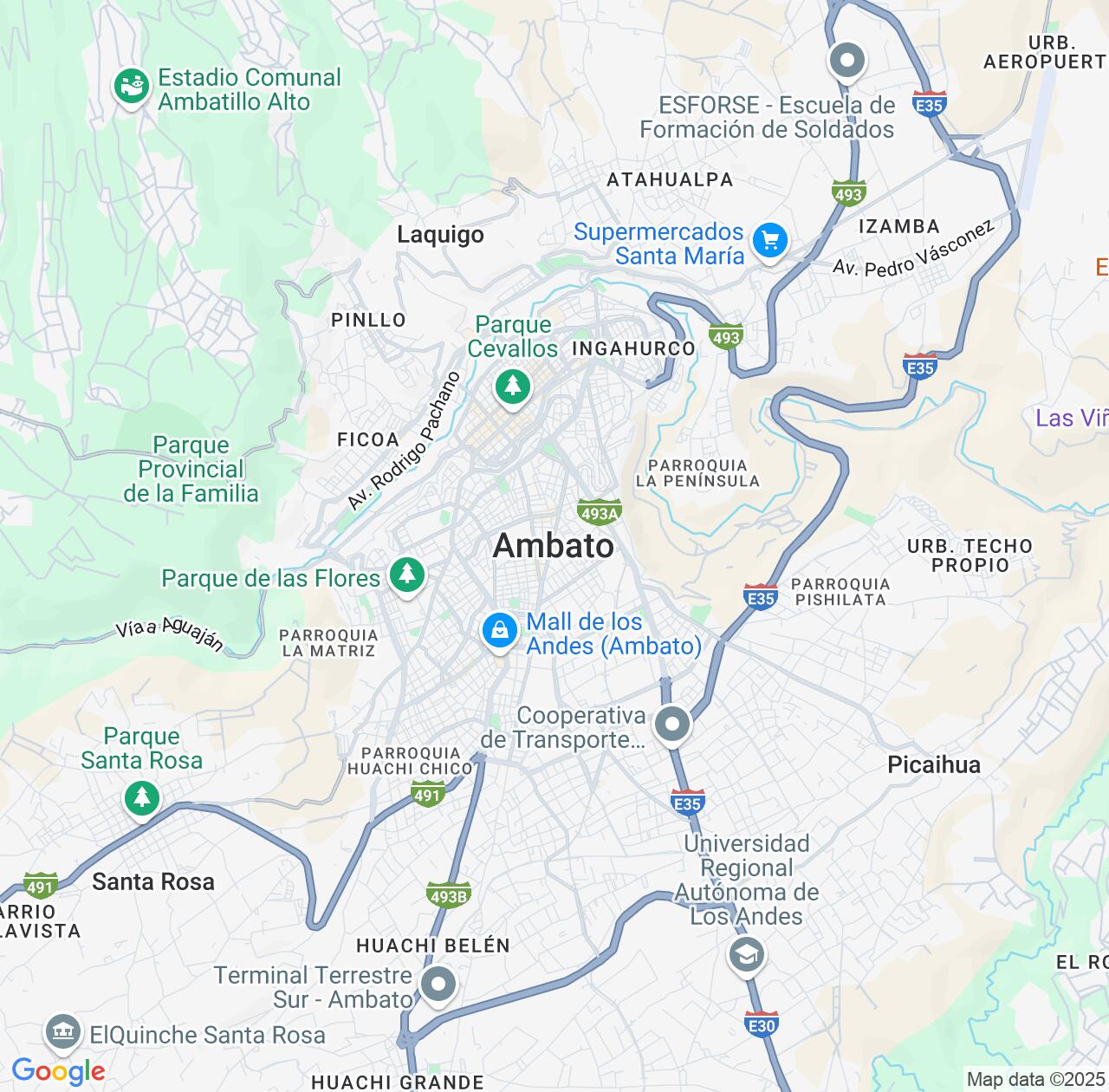 Map image for Intellectual Property Lawyers in Ambato and Tungurahua Province IP firms at coordinates  ; .