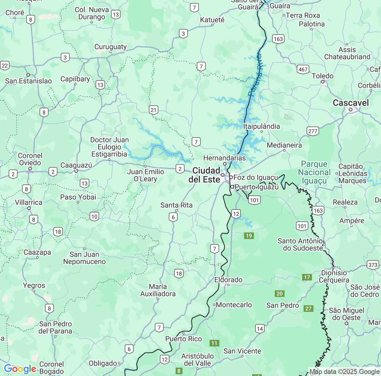 Map image for Intellectual Property Lawyers in Alto Paraná Department and Paraguay IP firms at coordinates  ; .