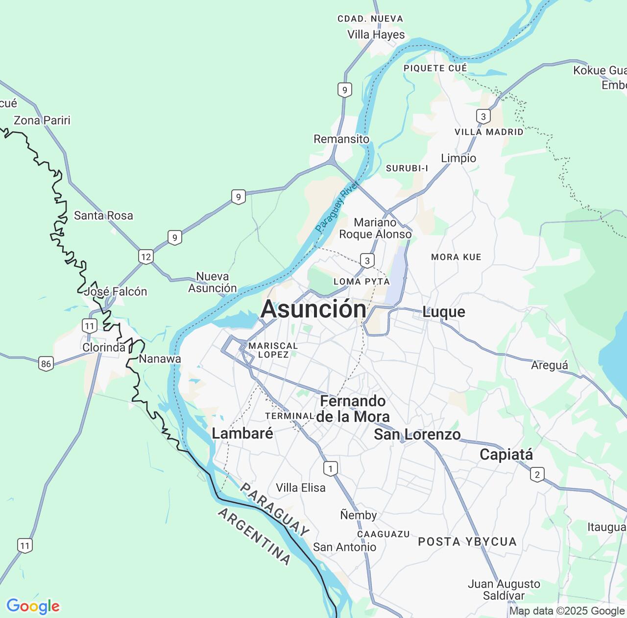 Map image for Intellectual Property Lawyers in Asunción and Paraguay IP firms at coordinates  ; .