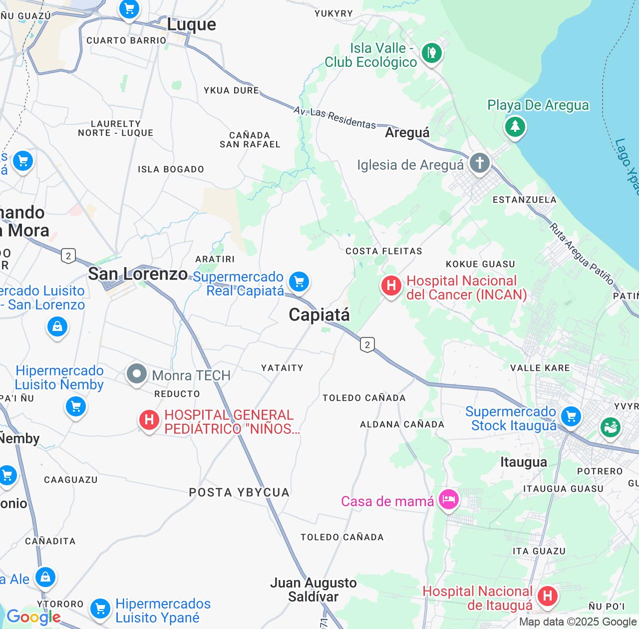 Map image for Intellectual Property Lawyers in Capiata and Central Department IP firms at coordinates  ; .