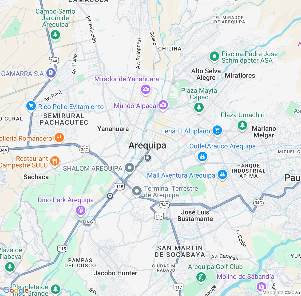 Map image for Intellectual Property Lawyers in Arequipa and Peru IP firms at coordinates  ; .