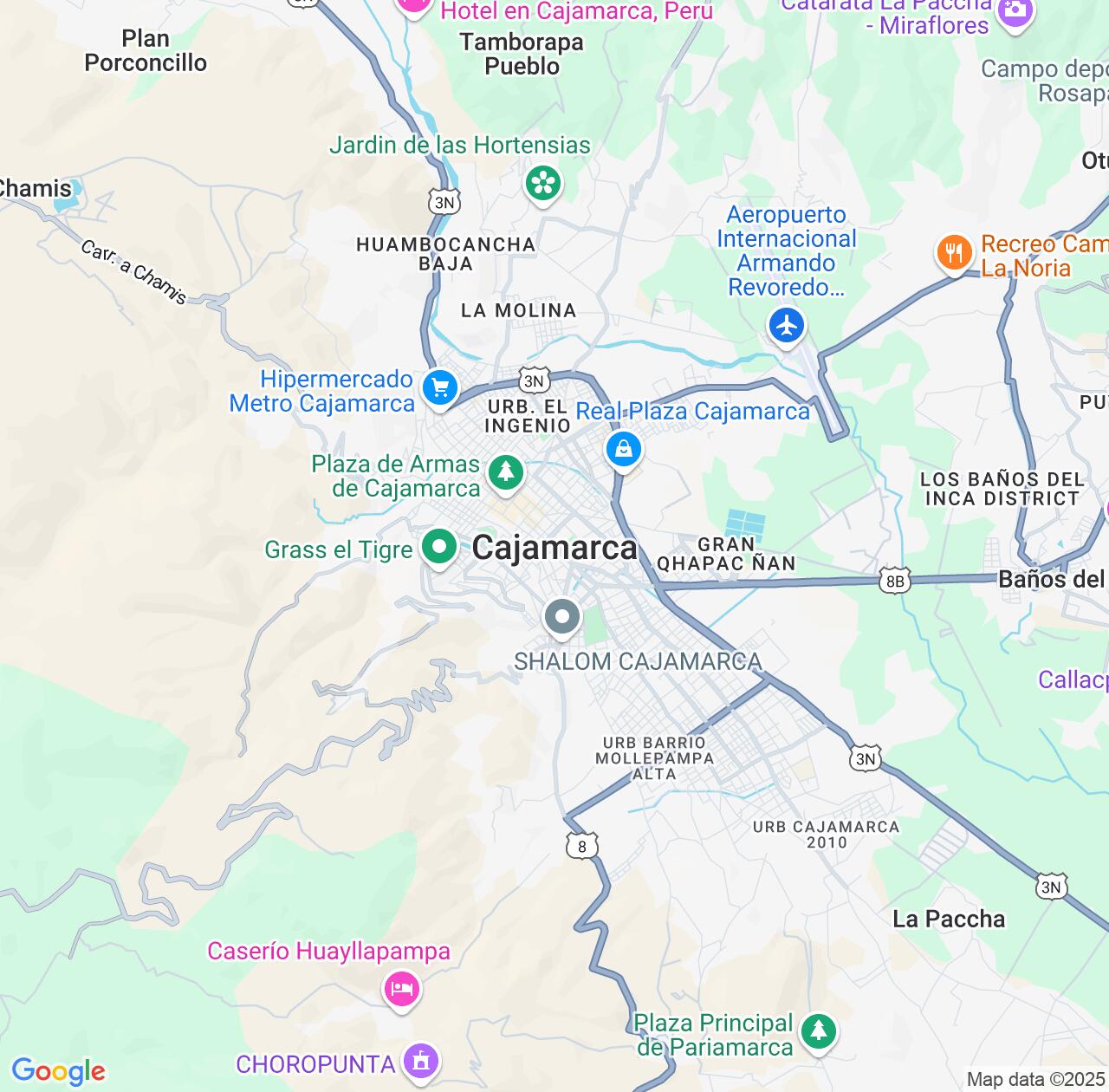 Map image for Intellectual Property Lawyers in Cajamarca and Cajamarca Department IP firms at coordinates  ; .