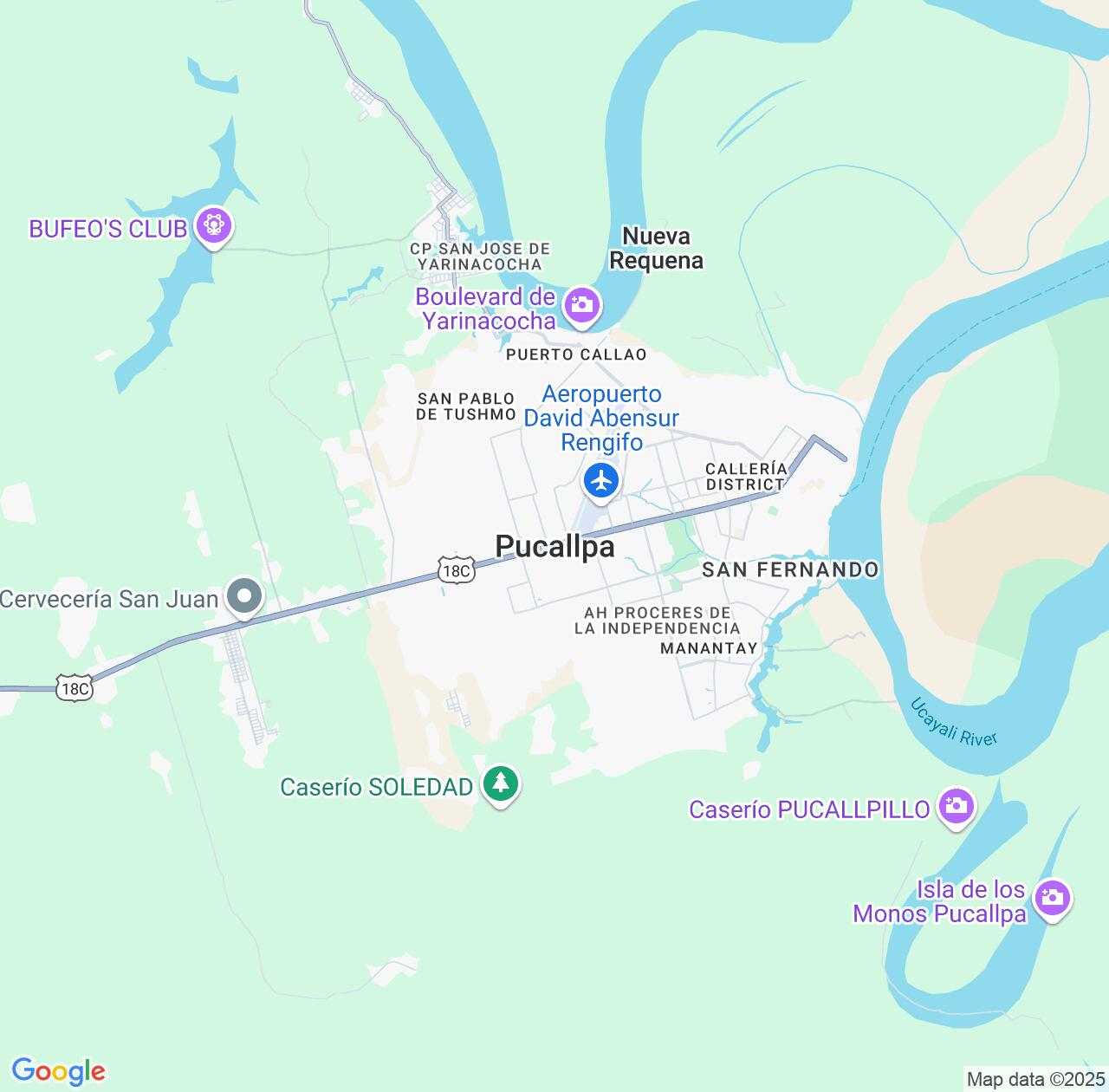Map image for Intellectual Property Lawyers in Pucallpa and Ucayali IP firms at coordinates  ; .
