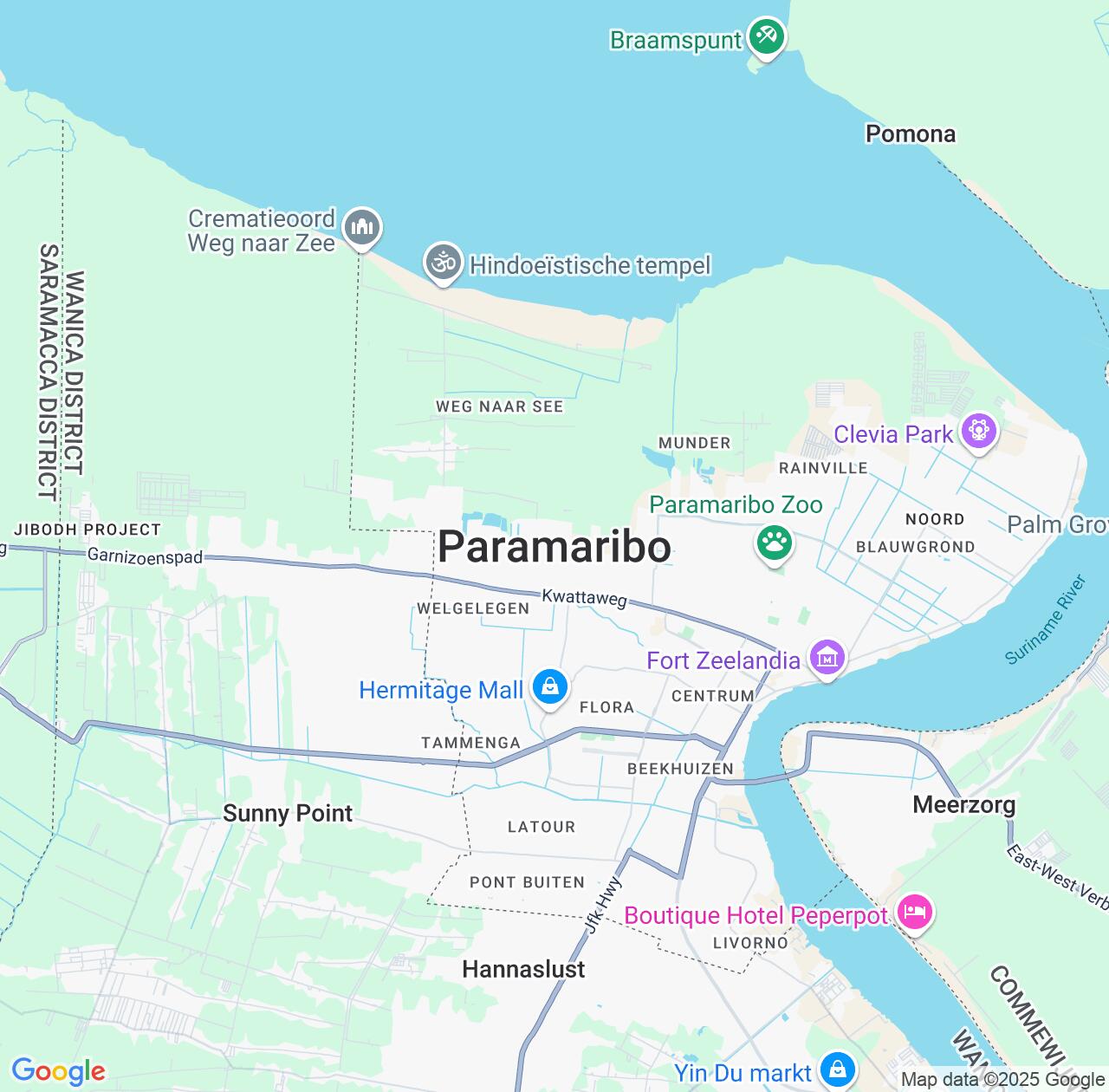 Map image for Intellectual Property Lawyers in Paramaribo and Paramaribo District IP firms at coordinates  ; .