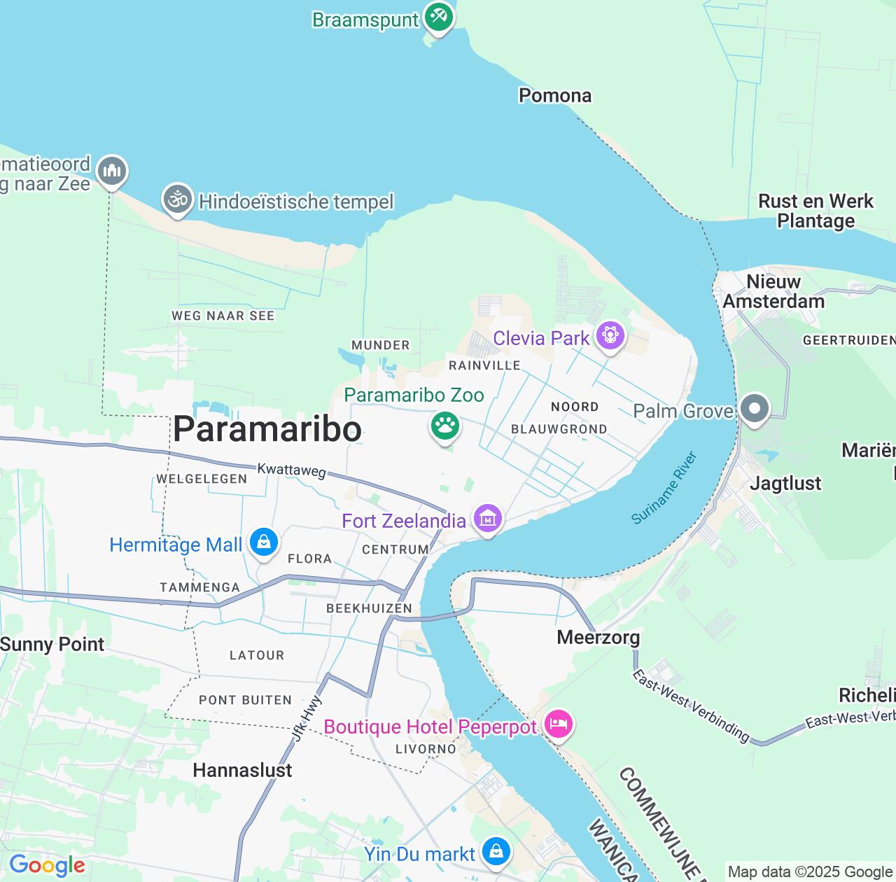 Map image for Intellectual Property Lawyers in Paramaribo District and Suriname IP firms at coordinates  ; .