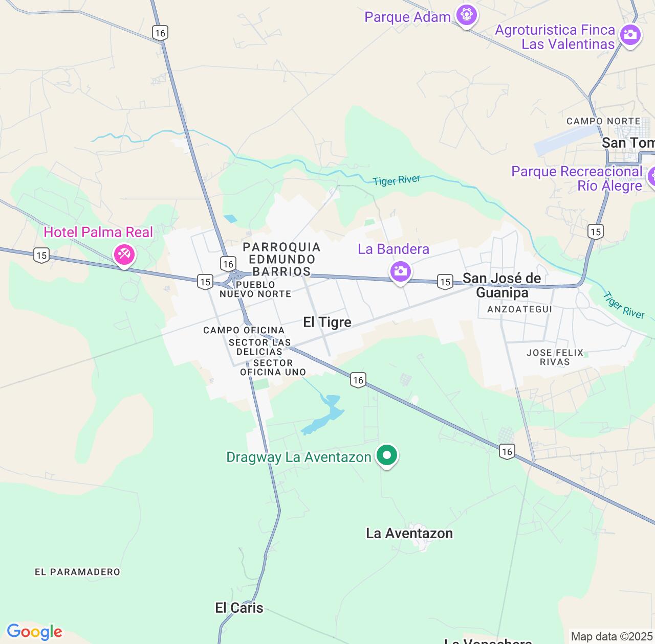 Map image for Intellectual Property Lawyers in El Tigre and Anzoátegui IP firms at coordinates  ; .