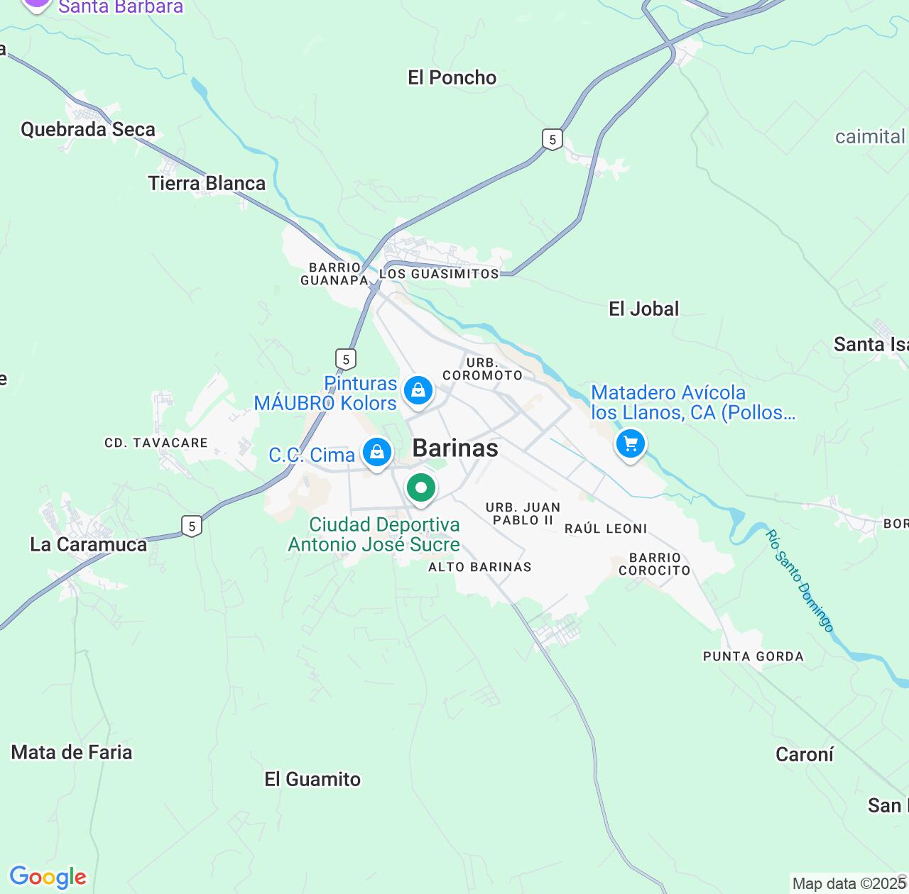 Map image for Intellectual Property Lawyers in Barinas and Venezuela IP firms at coordinates  ; .
