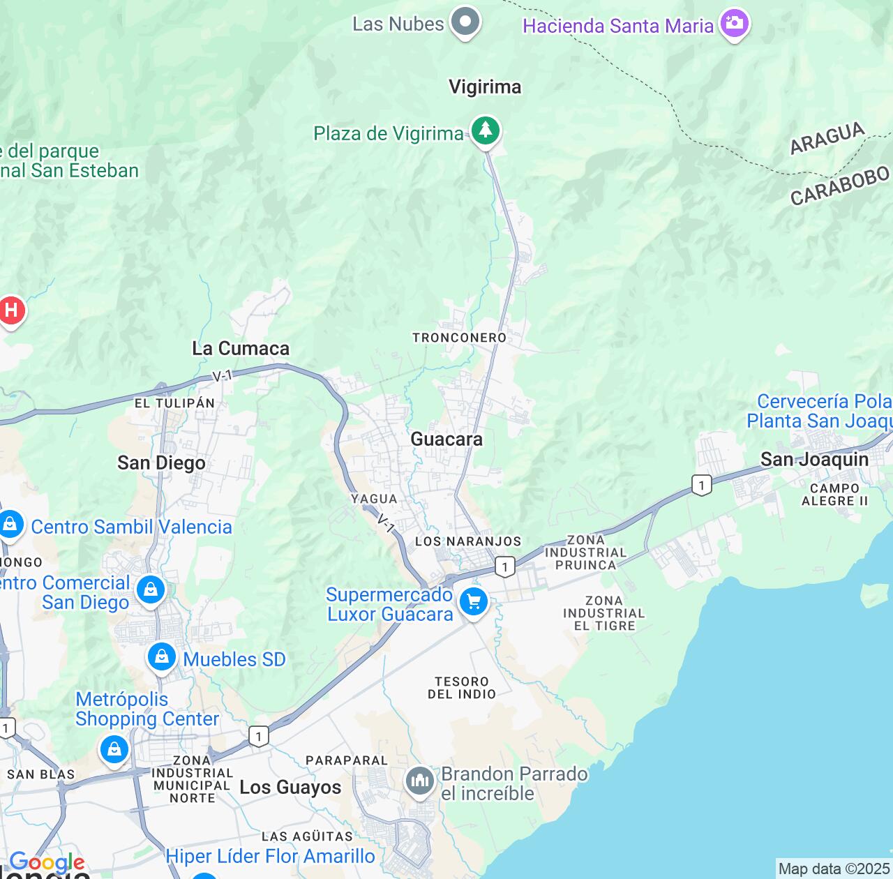 Map image for Intellectual Property Lawyers in Guacara and Carabobo IP firms at coordinates  ; .