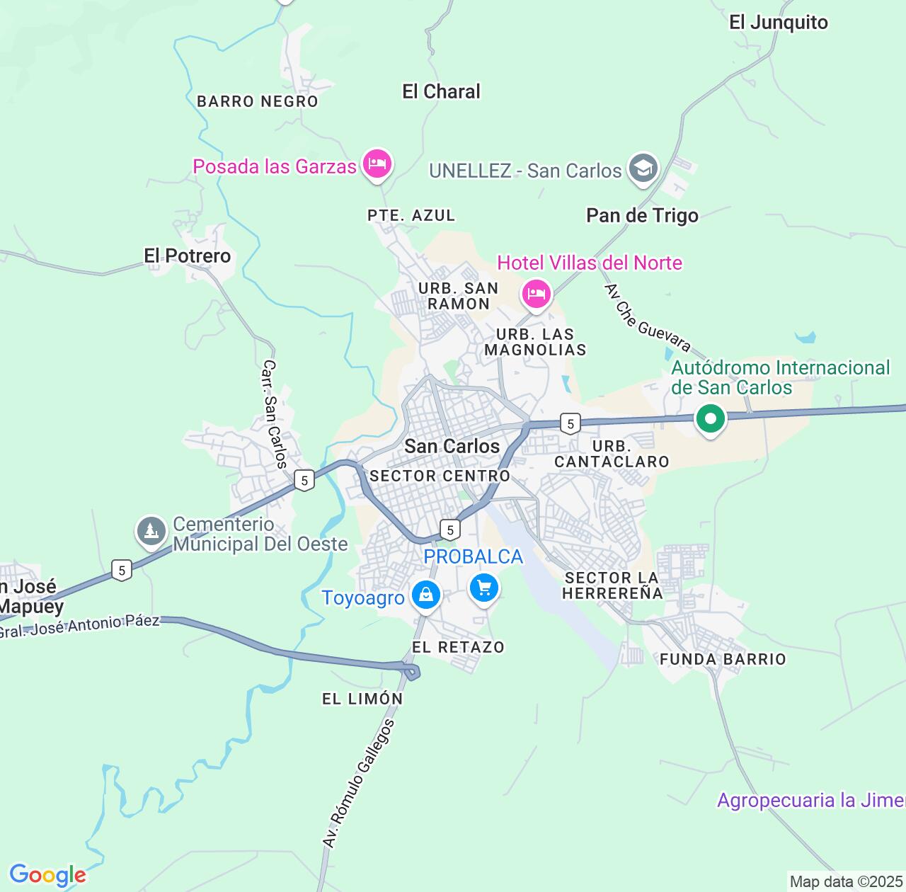 Map image for Intellectual Property Lawyers in San Carlos and Cojedes IP firms at coordinates  ; .