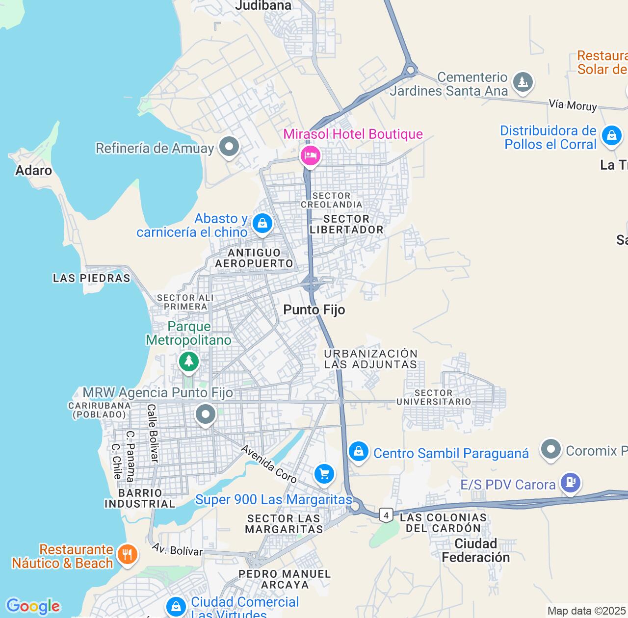 Map image for Intellectual Property Lawyers in Punto Fijo and Falcón IP firms at coordinates  ; .