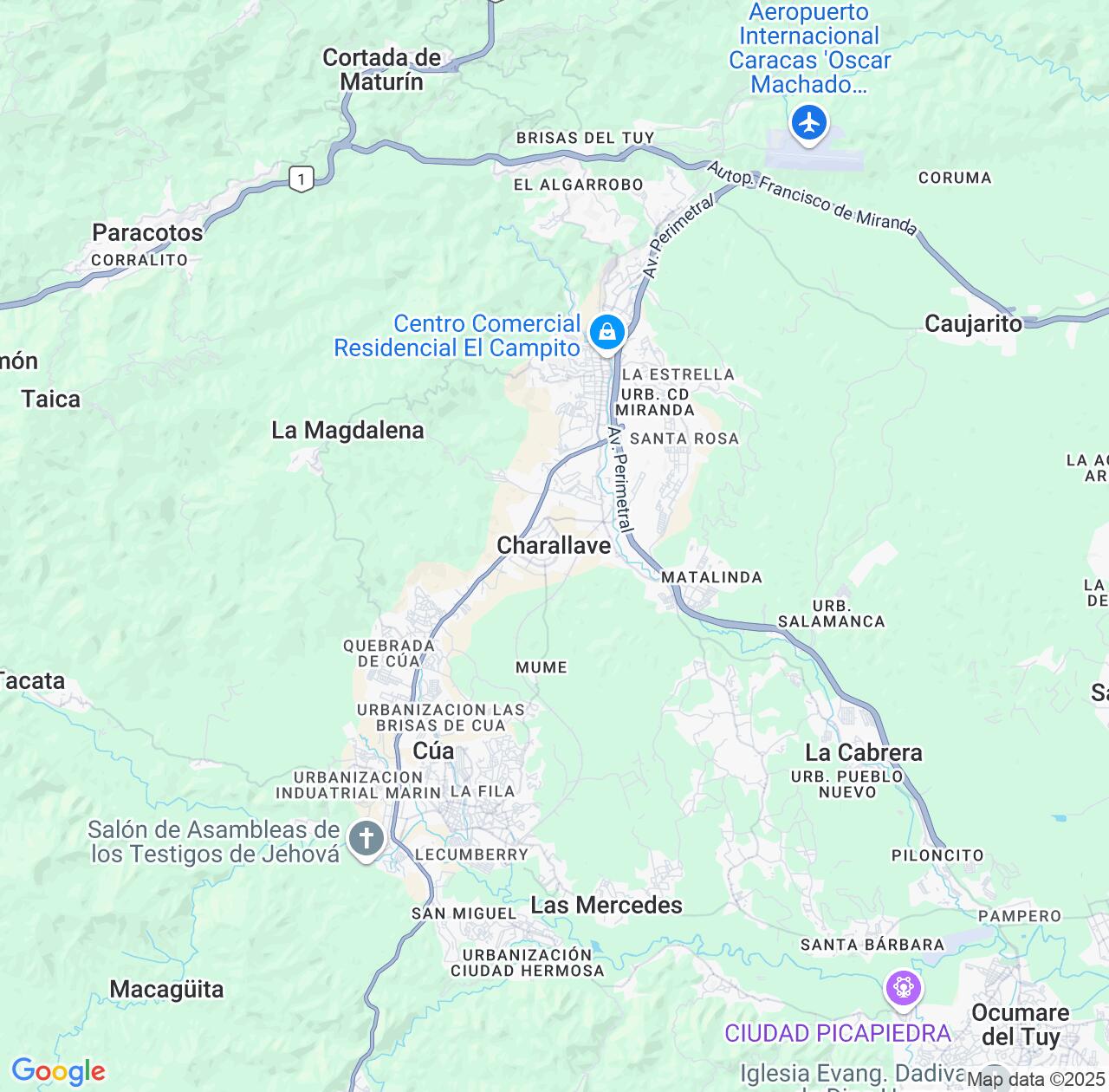 Map image for Intellectual Property Lawyers in Charallave and Miranda IP firms at coordinates  ; .